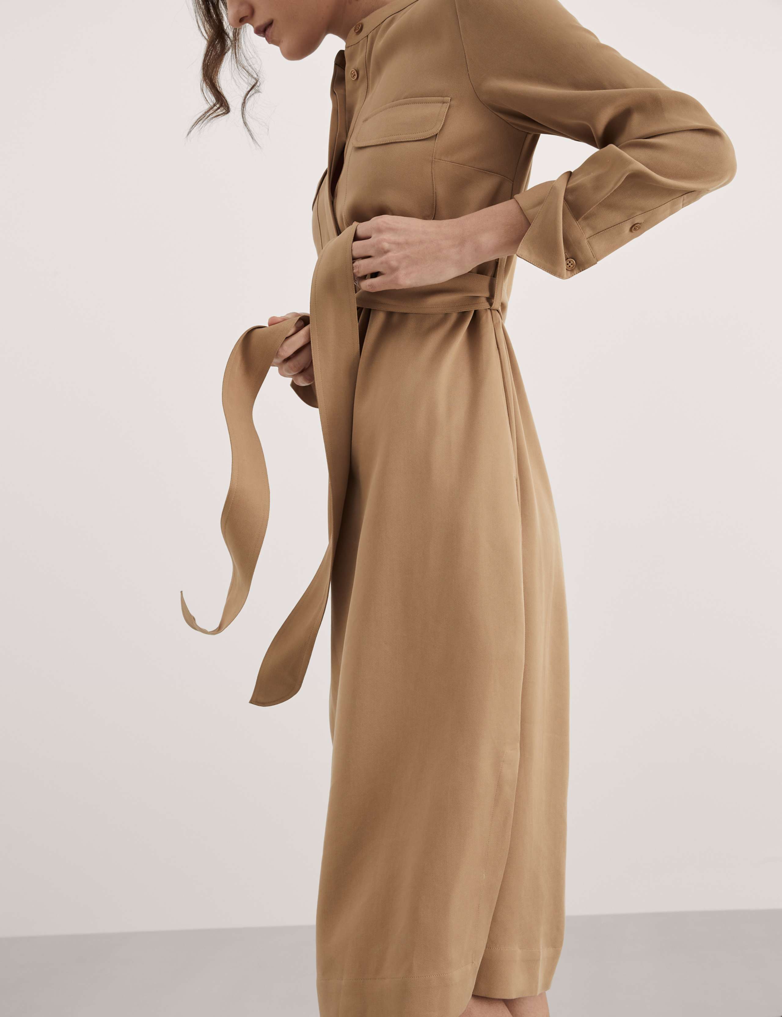Pure Lyocell™ Belted Midi Utility Dress 2 of 6
