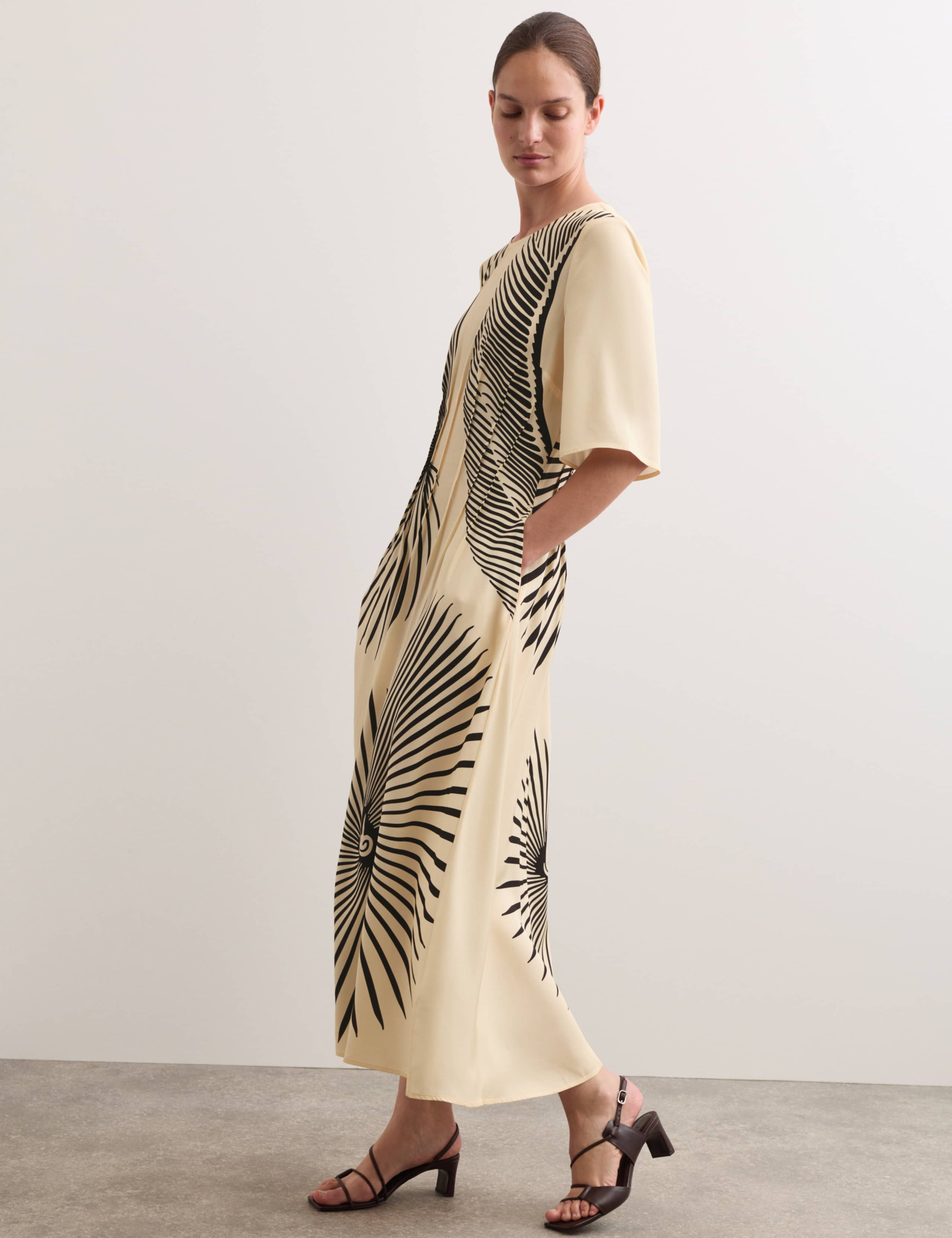 Fan Print Midi Dress 5 of 6