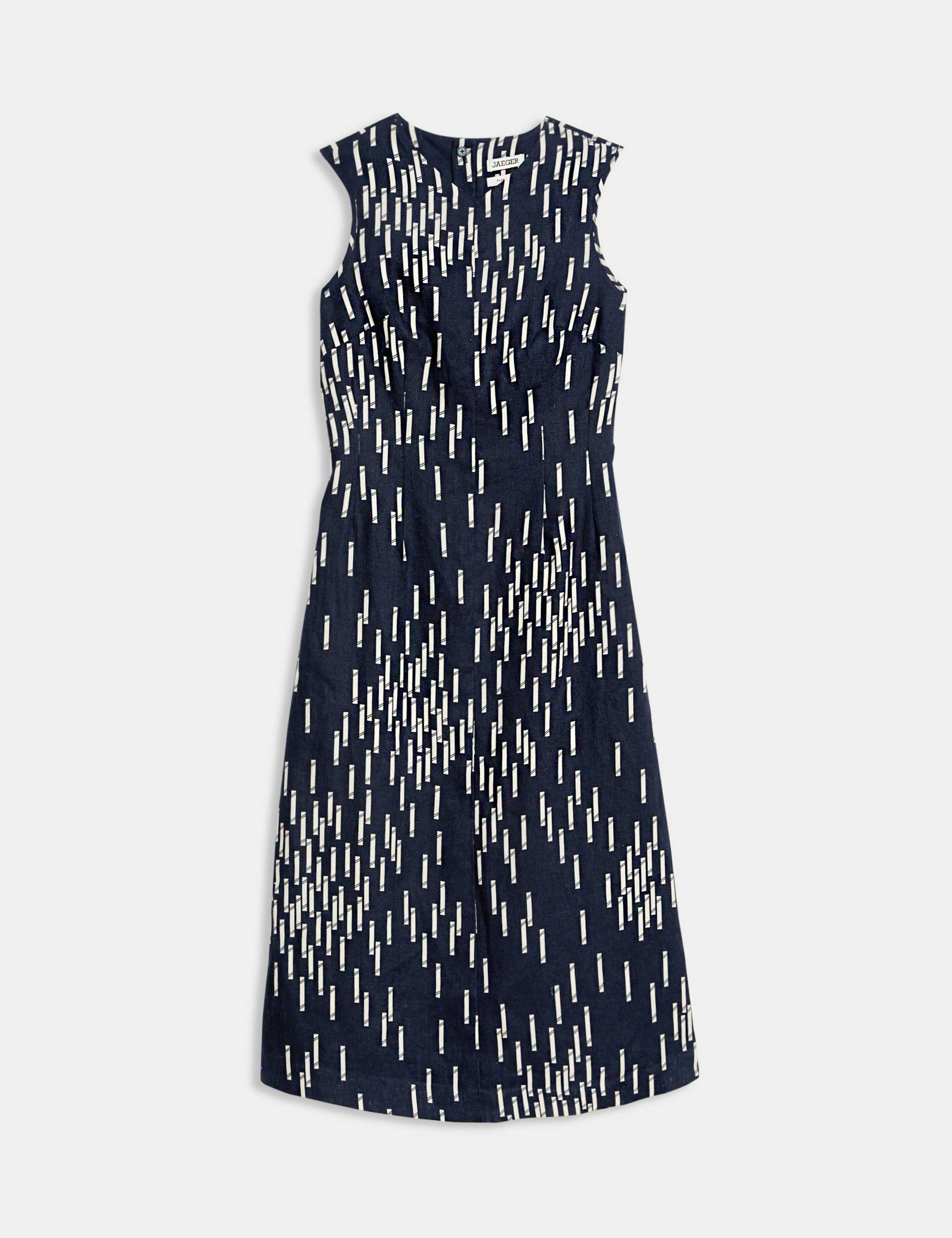 Pure Linen Dash Print Midi Dress 2 of 7