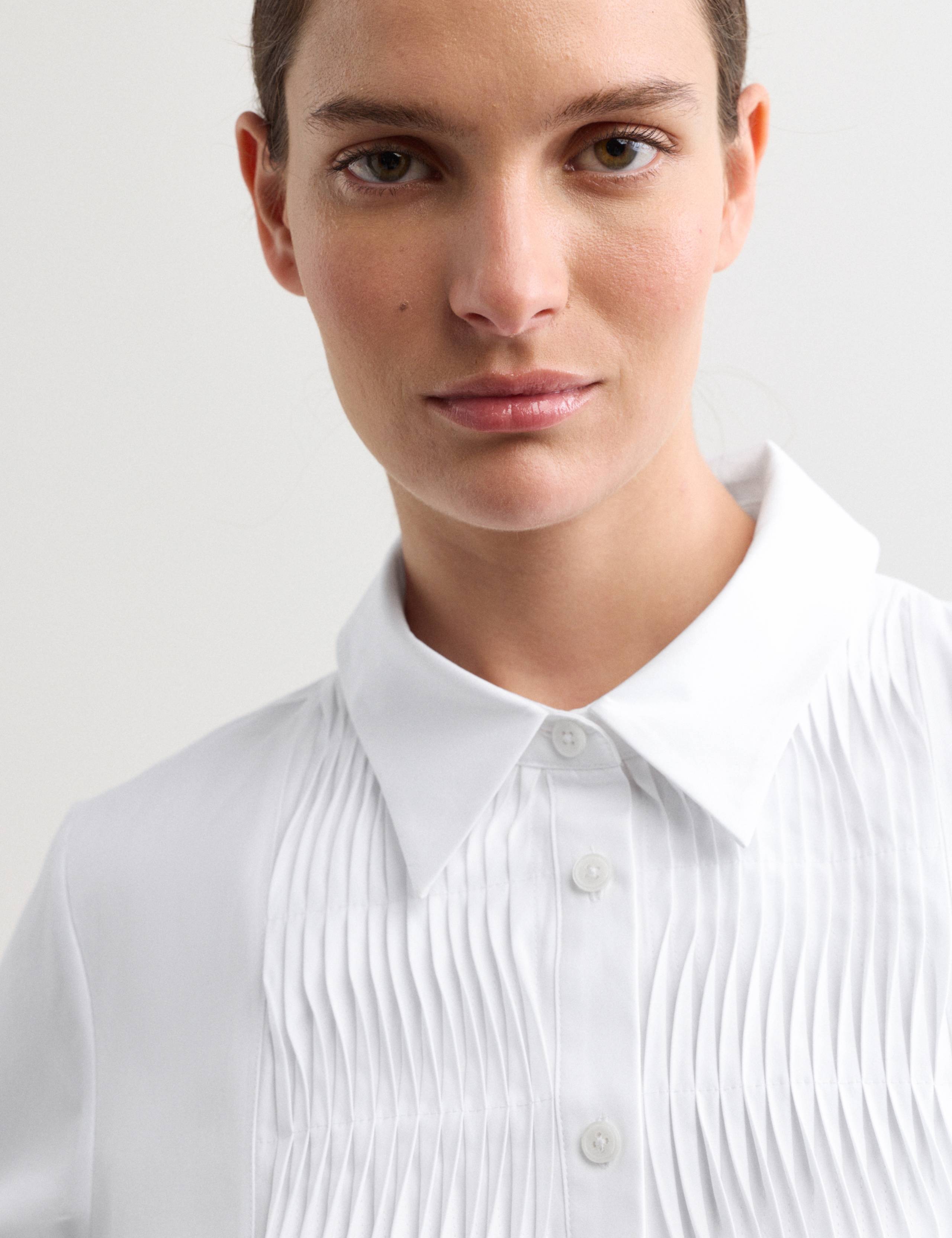 Pure Cotton Belted Midi Shirt Dress 3 of 7