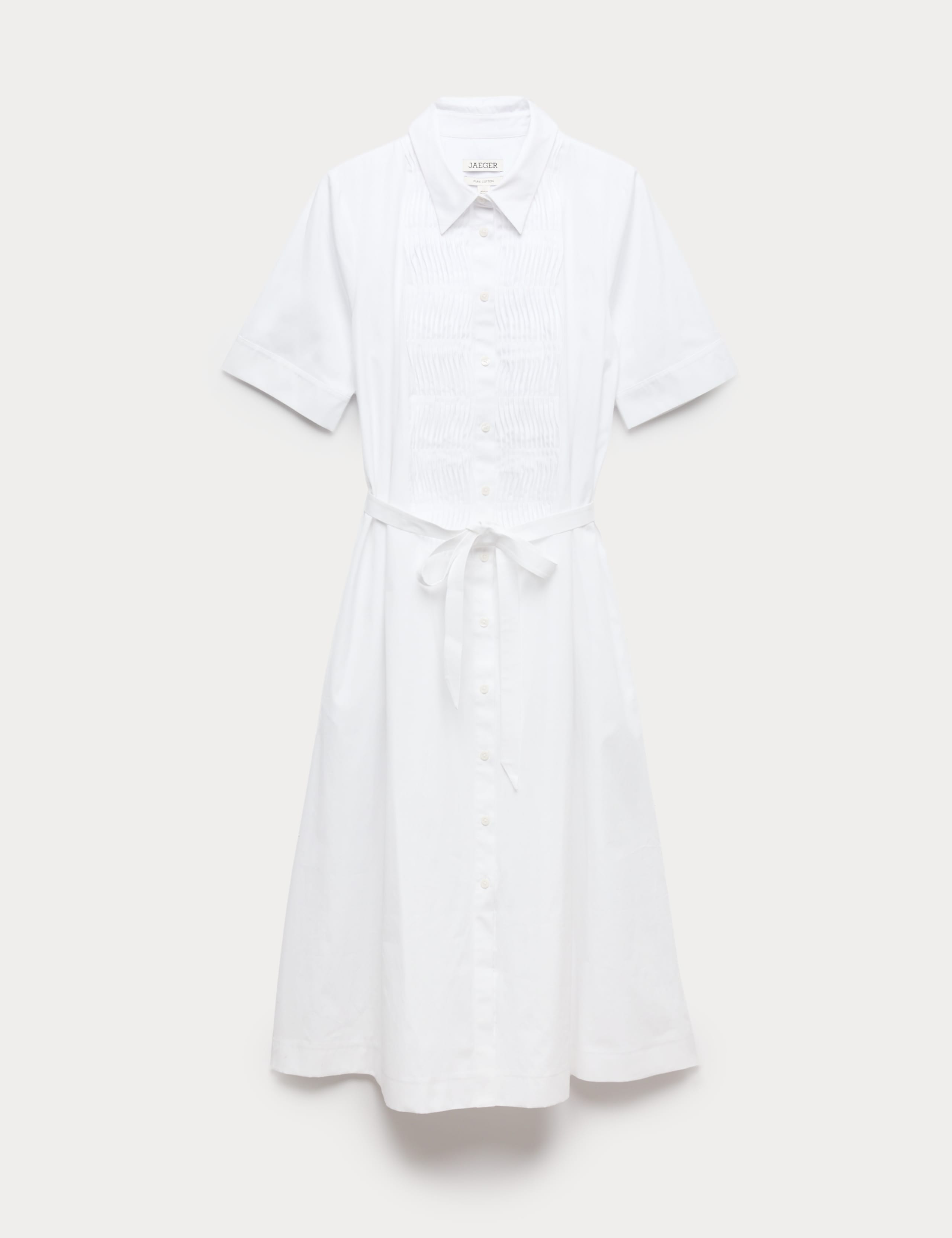 Pure Cotton Belted Relaxed Midi Shirt Dress 2 of 7