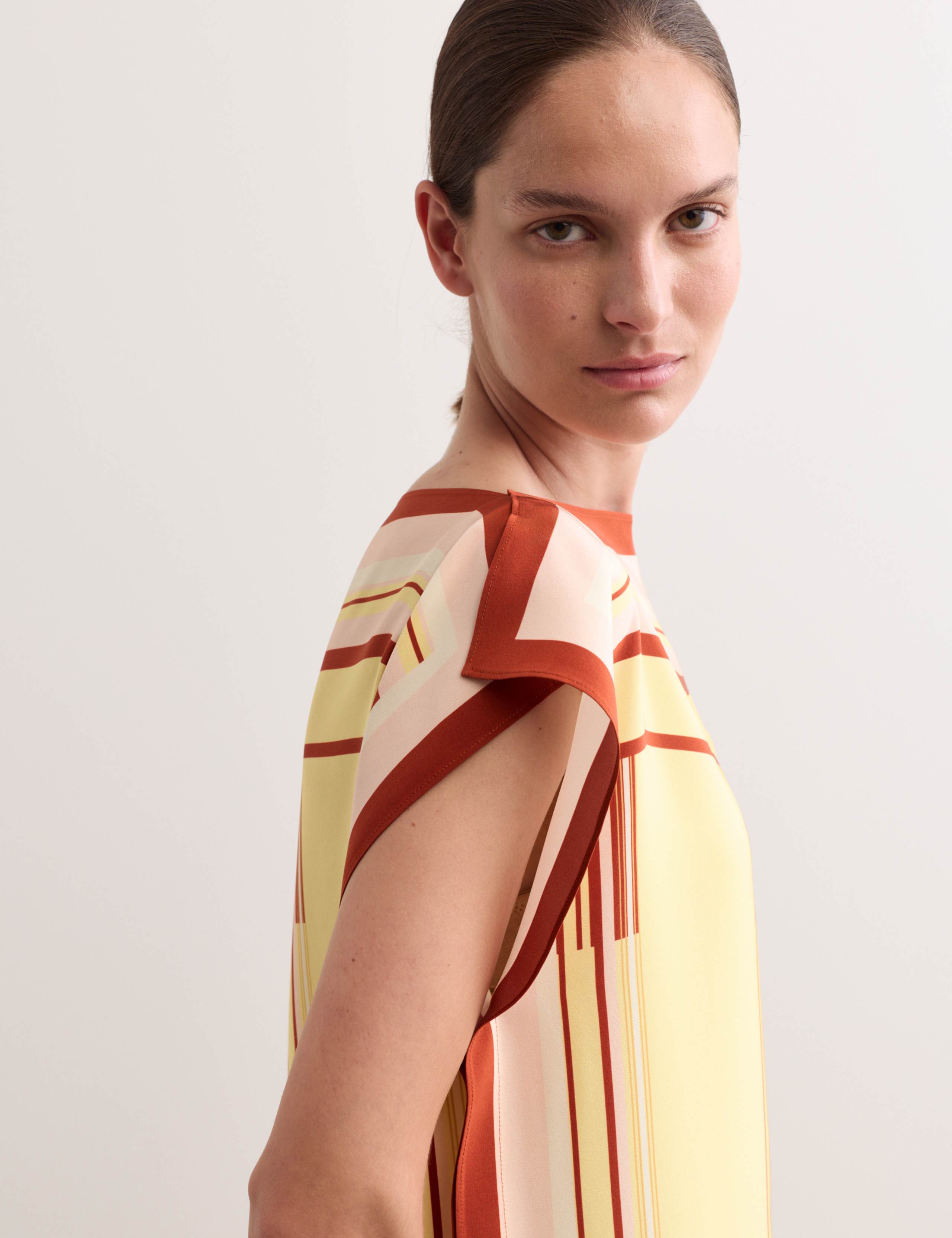 Pure Silk Printed Midi Column Dress 4 of 8