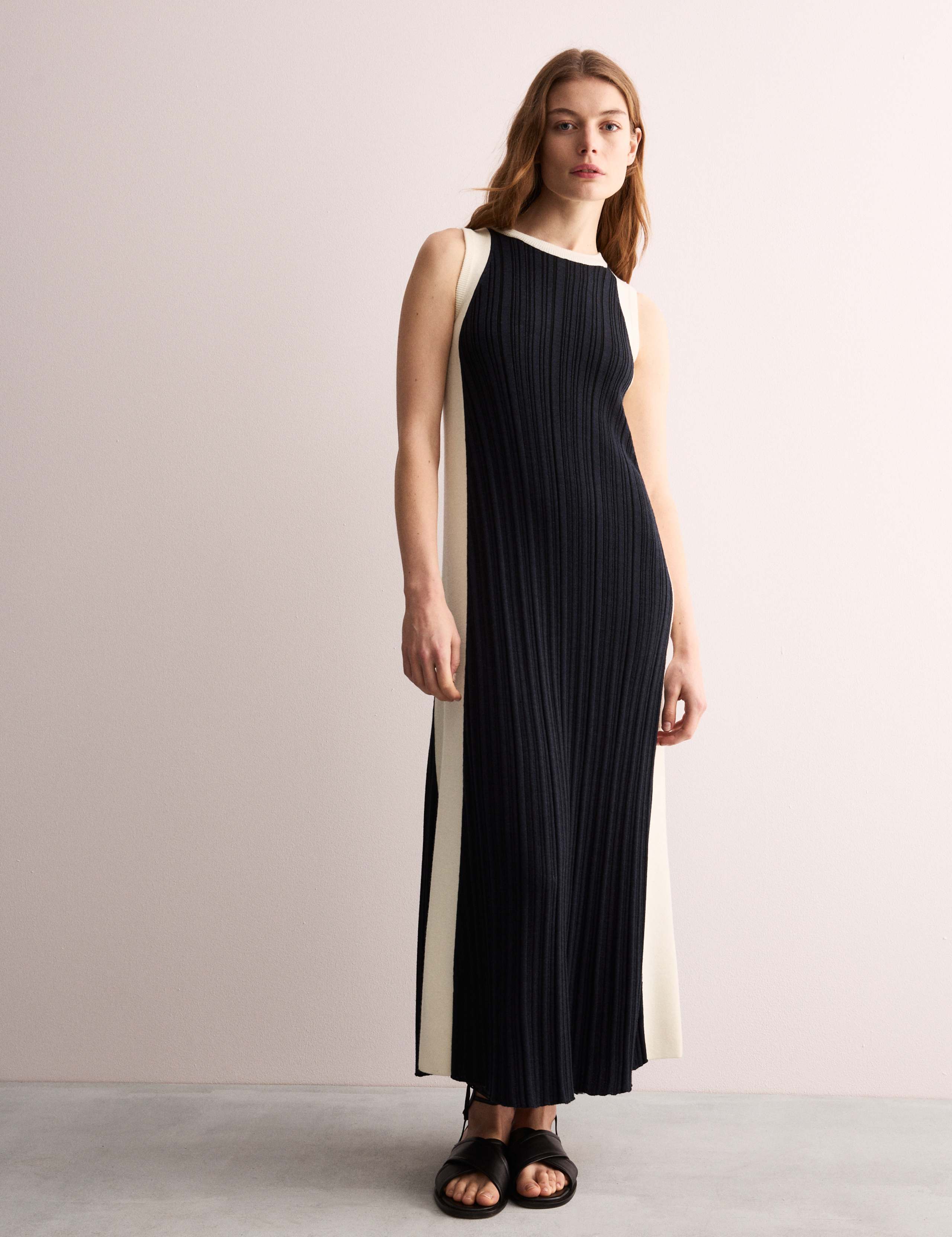 Wool Rich Knitted Ribbed Maxi Dress 3 of 7