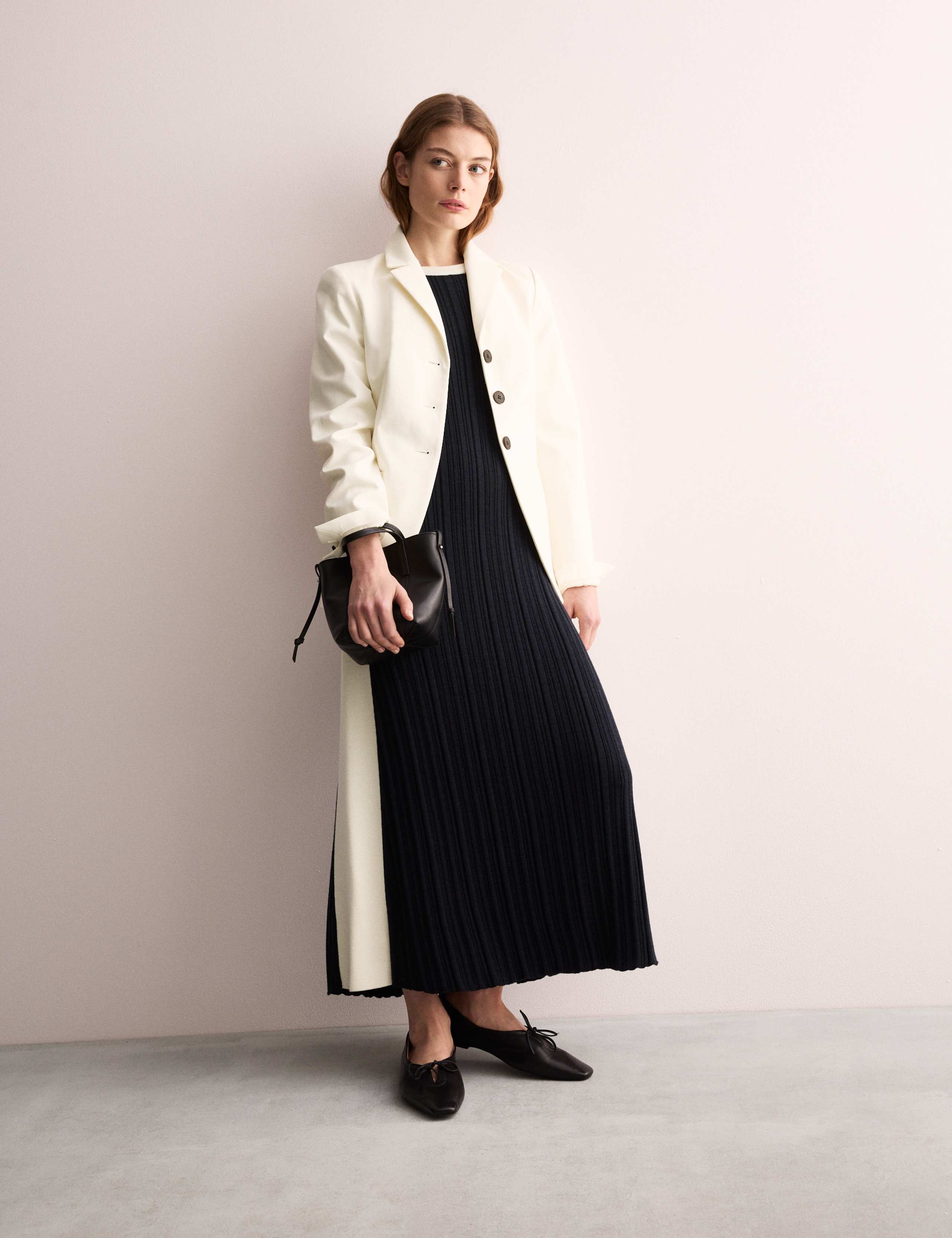 Wool Rich Knitted Ribbed Maxi Dress 5 of 7