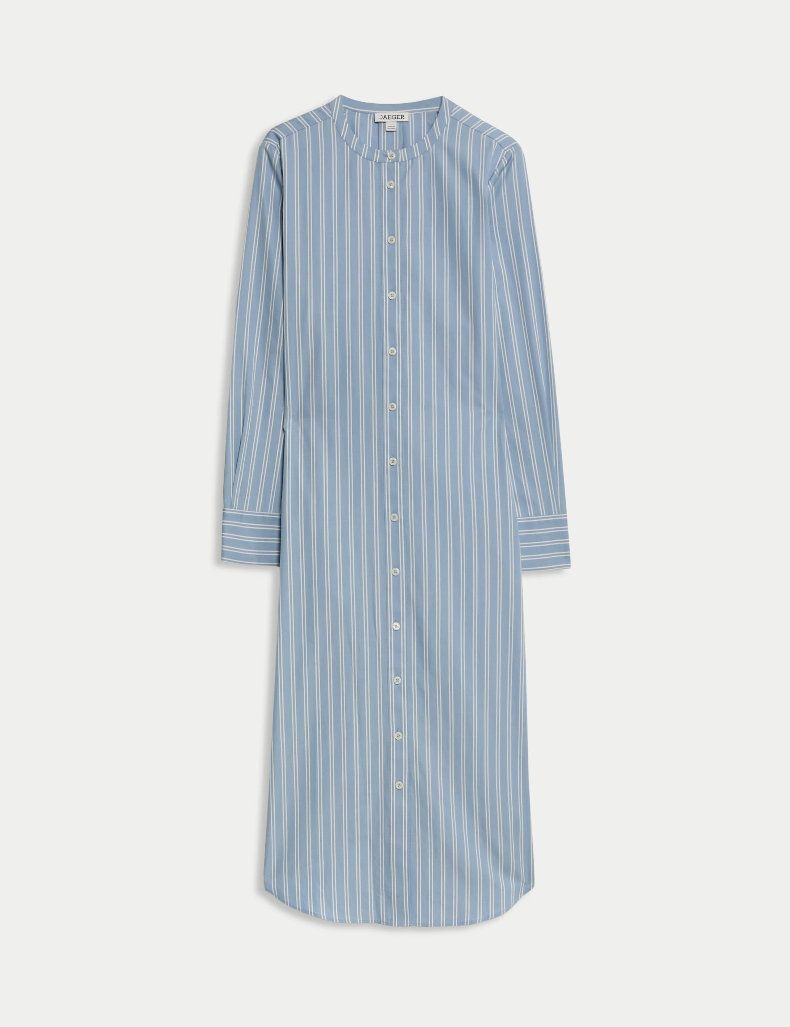 Pure Cotton Striped Midi Shirt Dress 6 of 6