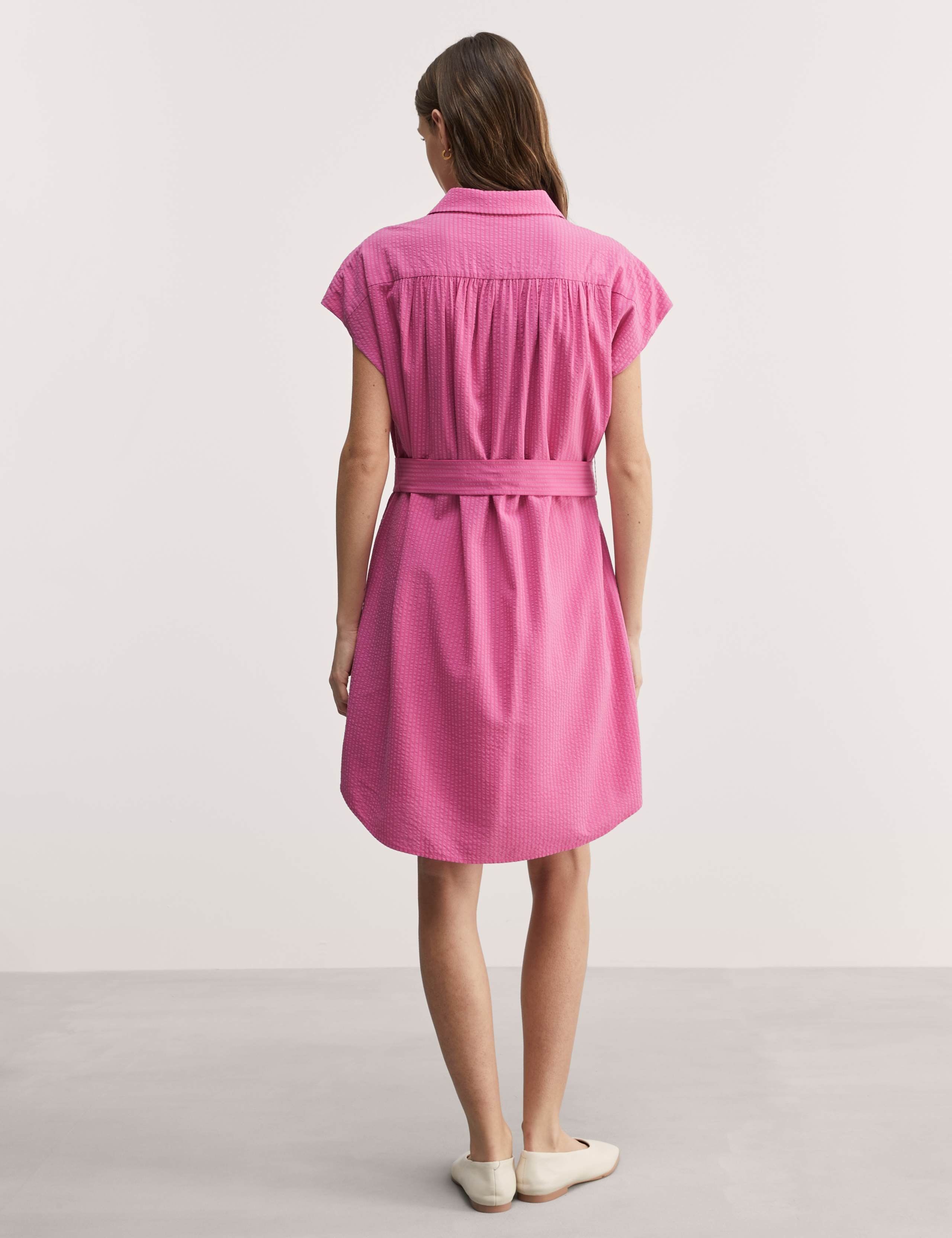 Cotton Blend Striped Midi Shift Dress 5 of 6