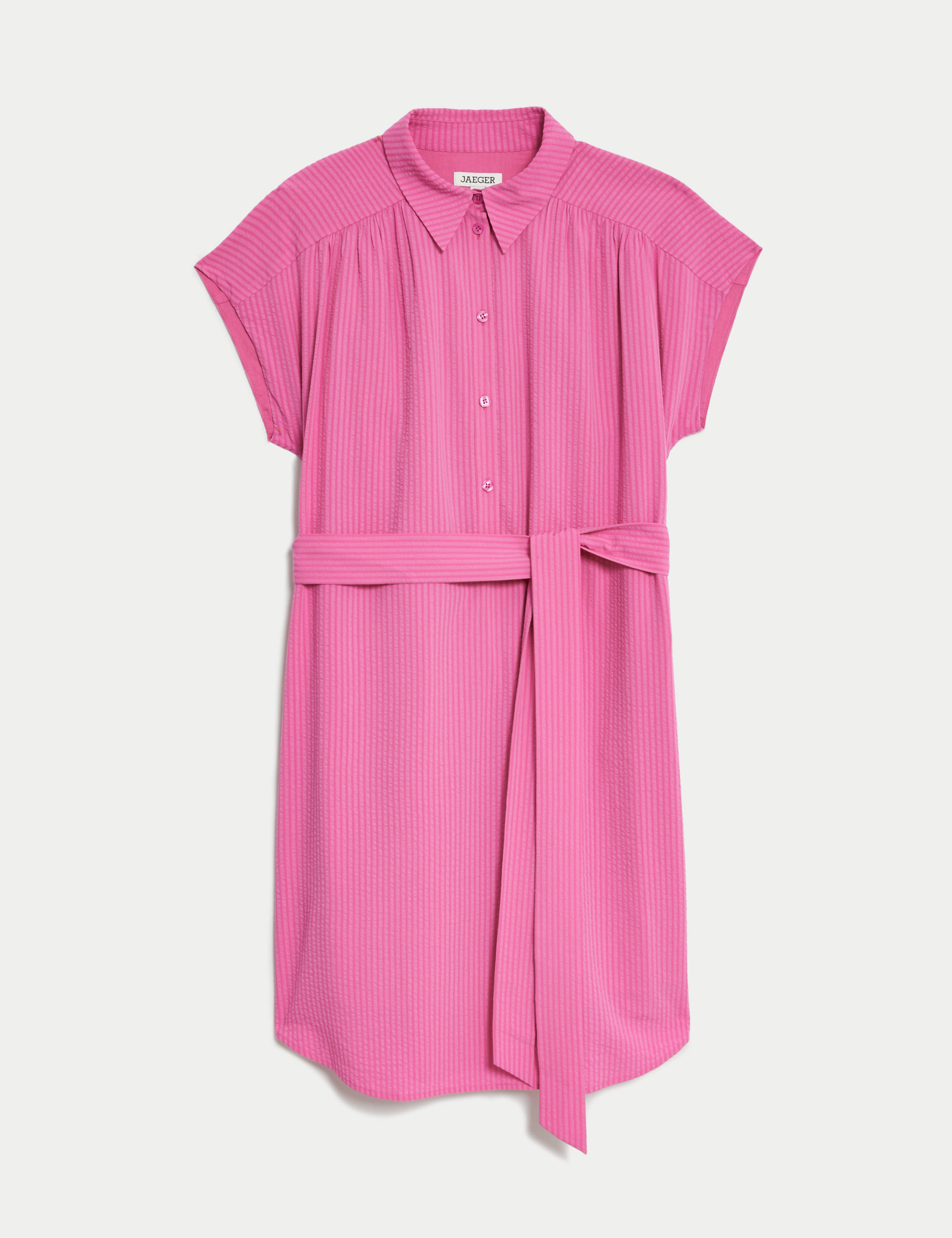Cotton Blend Striped Midi Shift Dress 2 of 6