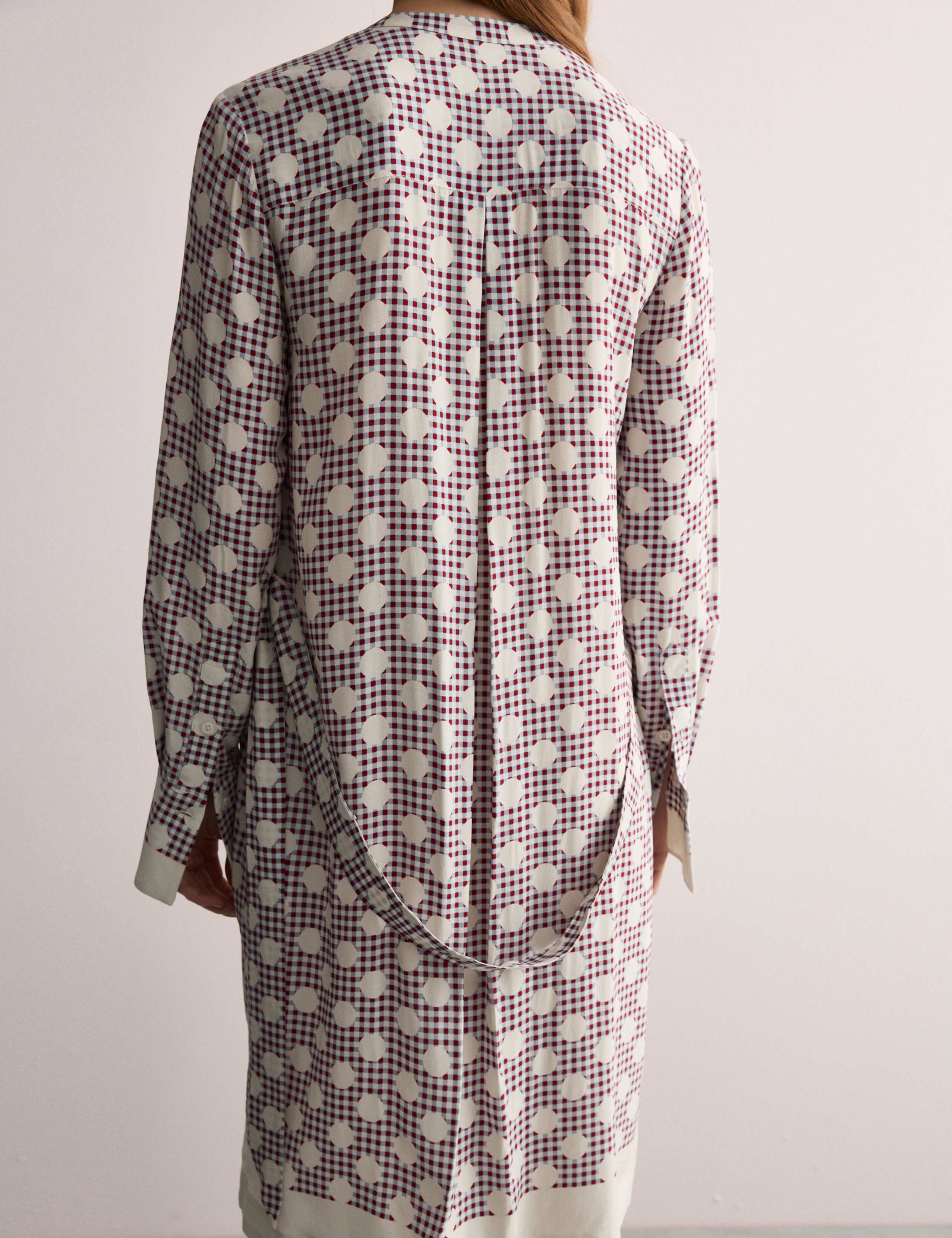 Gingham Spot Belted Mini Shirt Dress 5 of 7