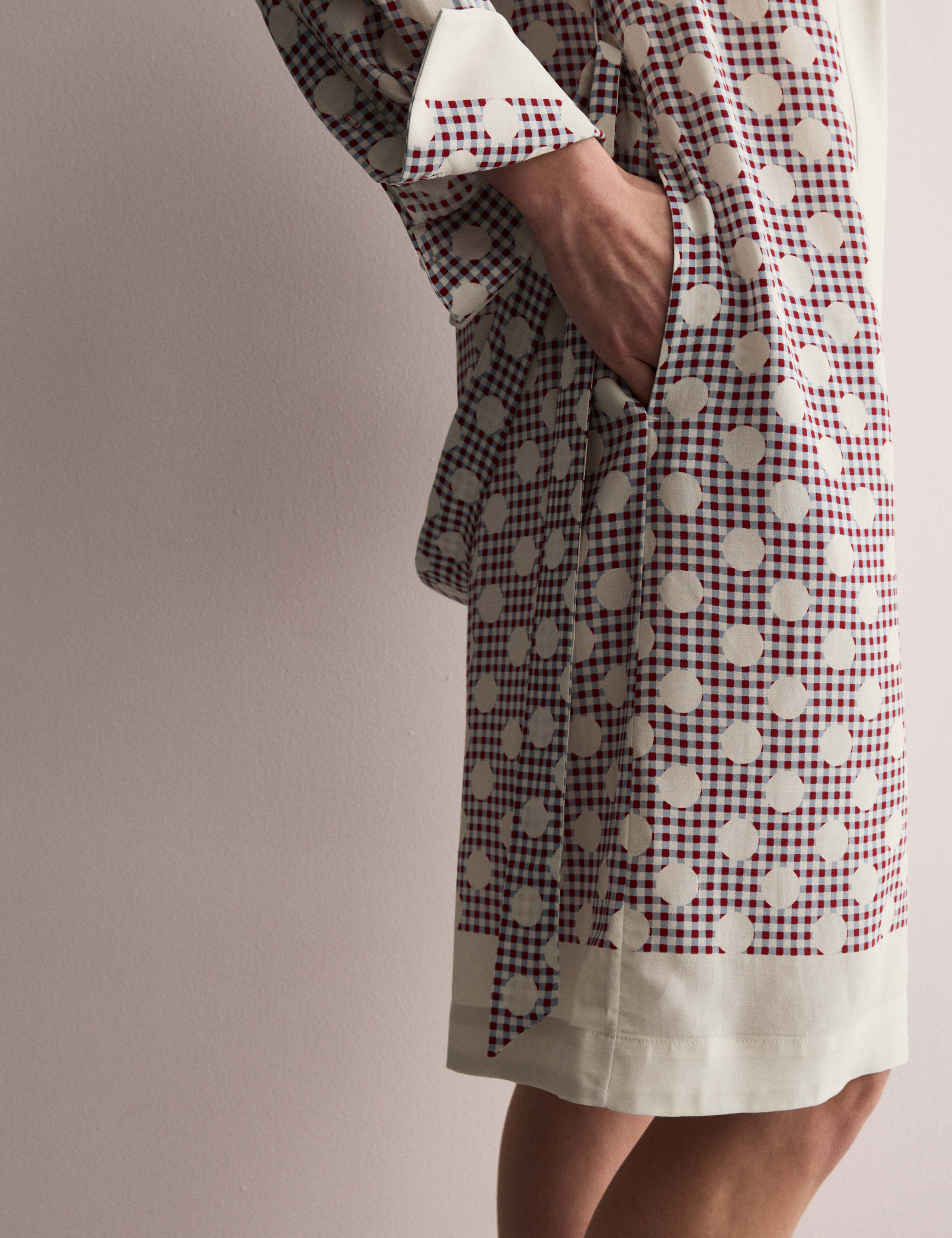 Gingham Spot Belted Mini Shirt Dress 6 of 7