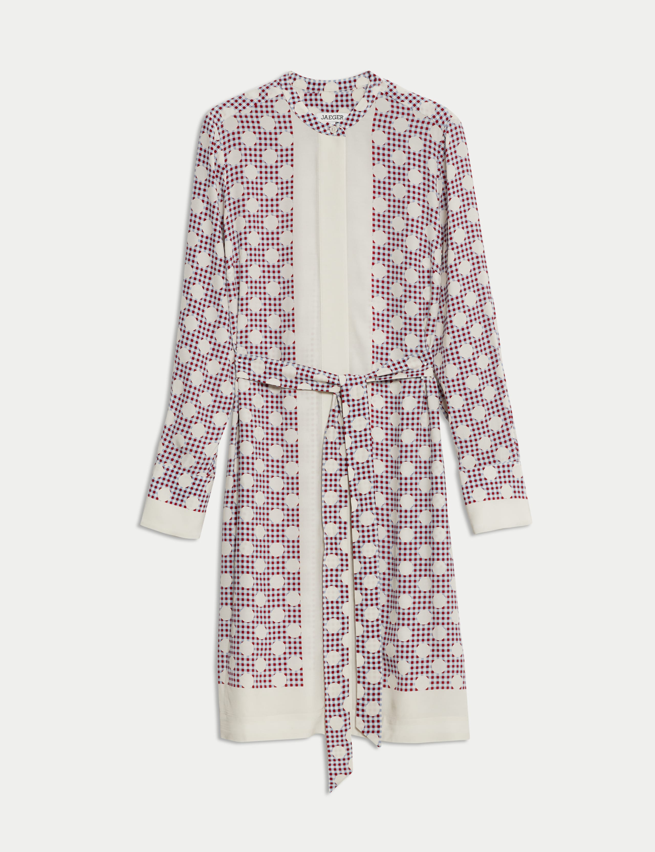 Gingham Spot Belted Mini Shirt Dress 2 of 7