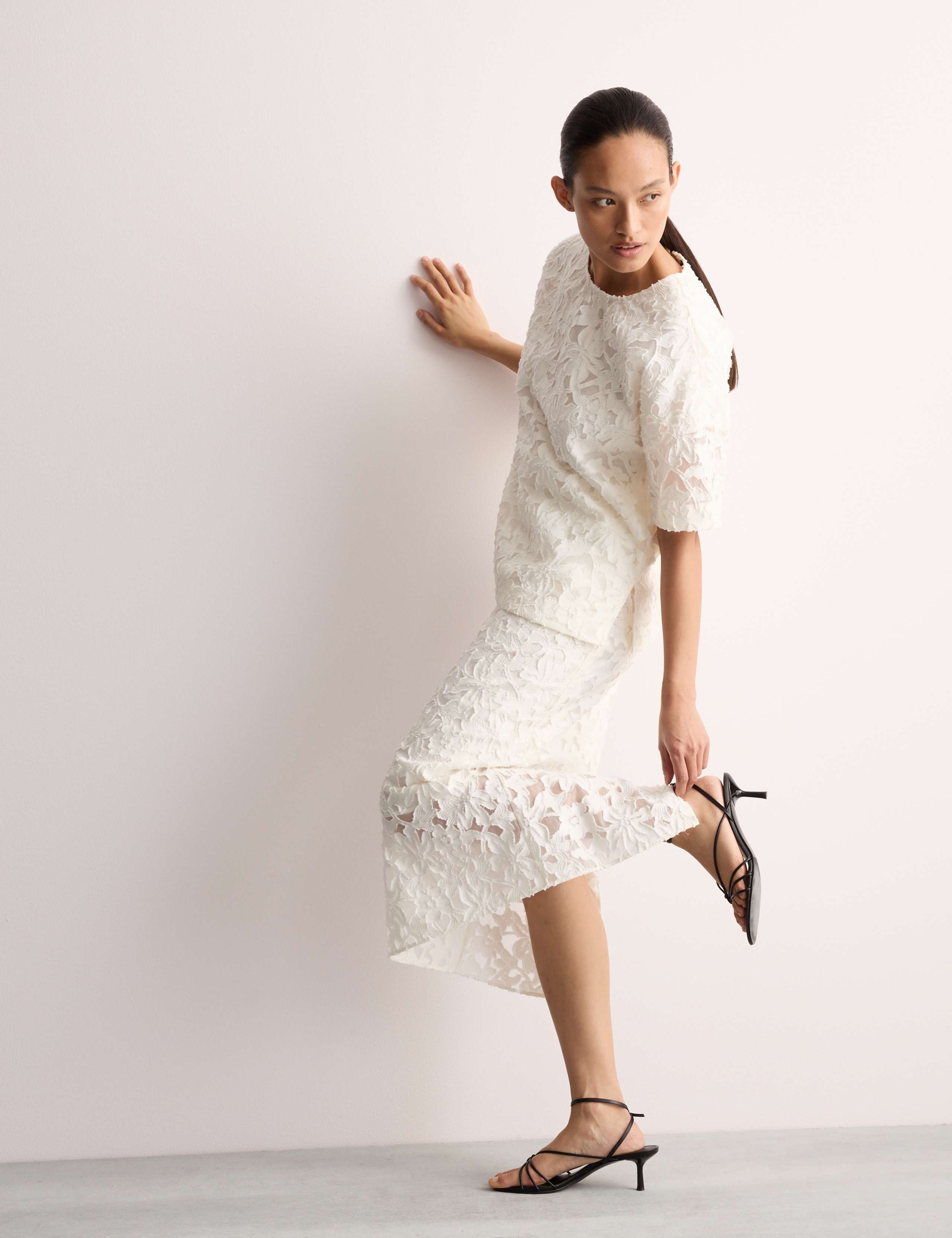 Cotton Rich Jacquard T-Shirt Co-ord 6 of 7