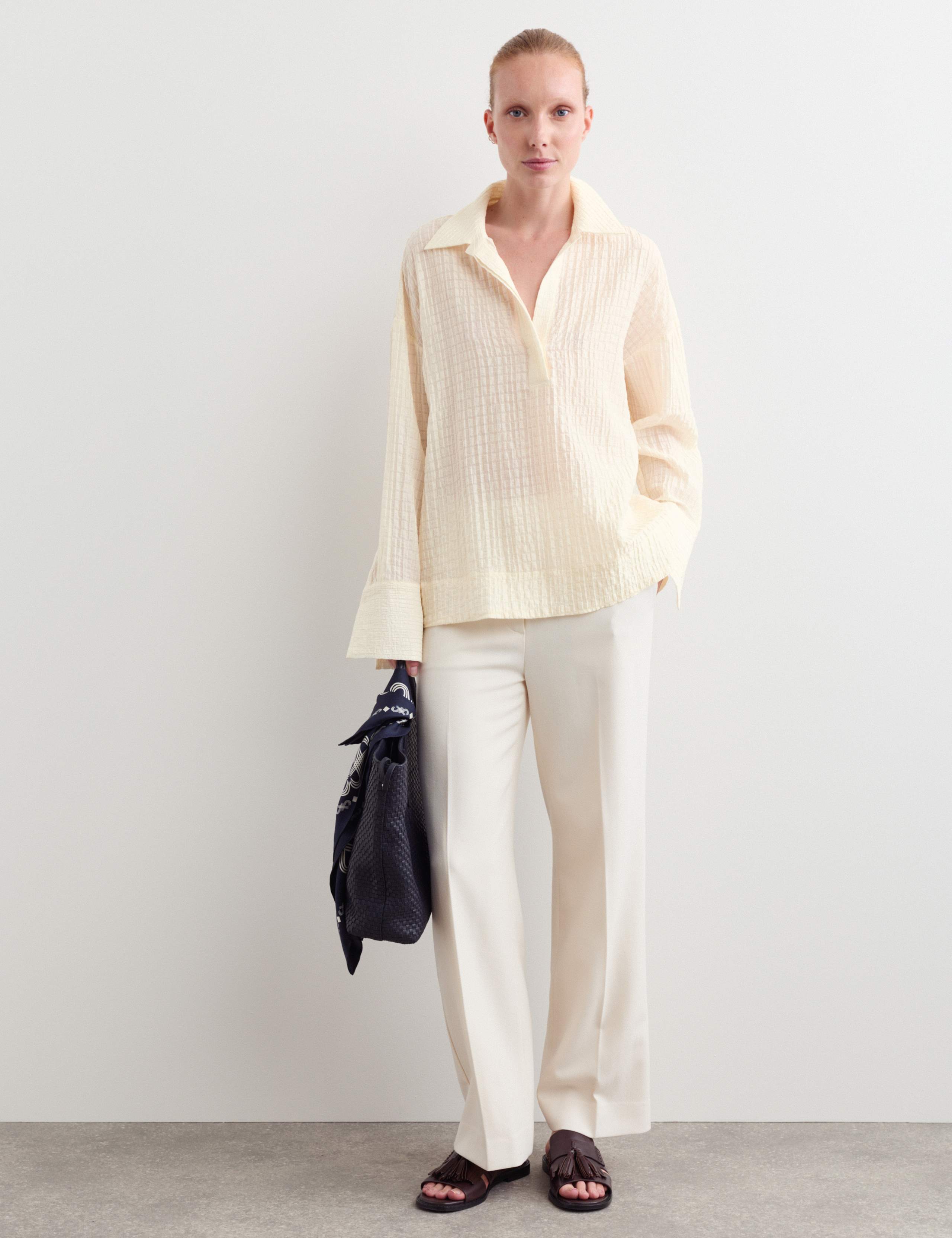 Lyocell Rich Plisse Relaxed Shirt 4 of 7
