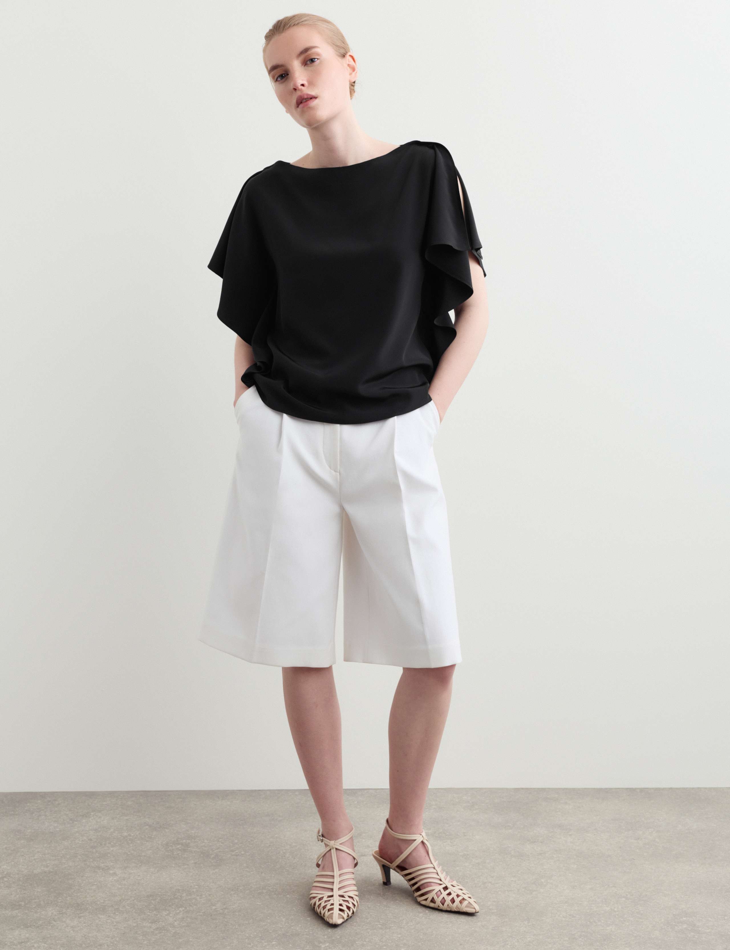Pure Silk Slash Neck Top 3 of 6