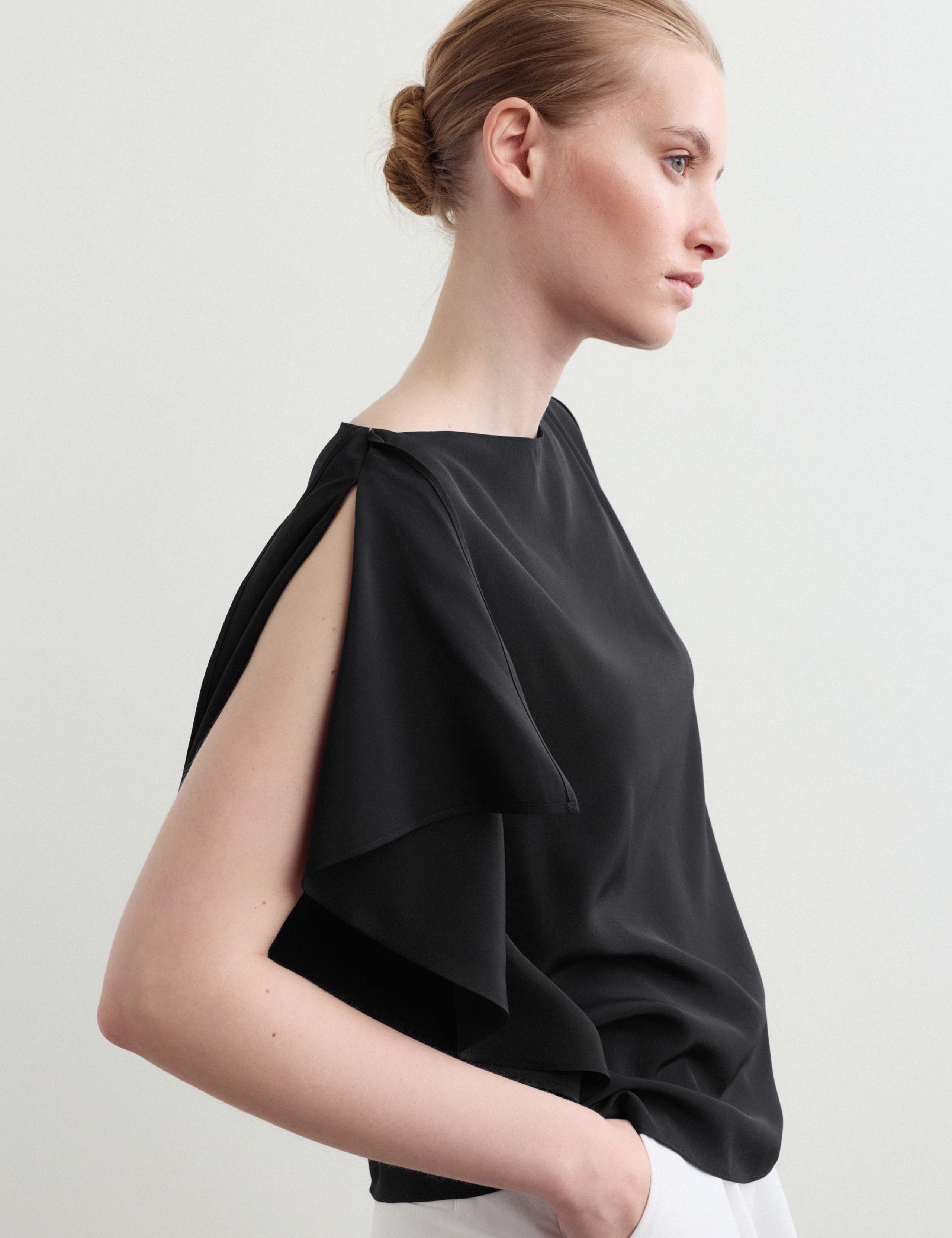 Pure Silk Slash Neck Top 5 of 6