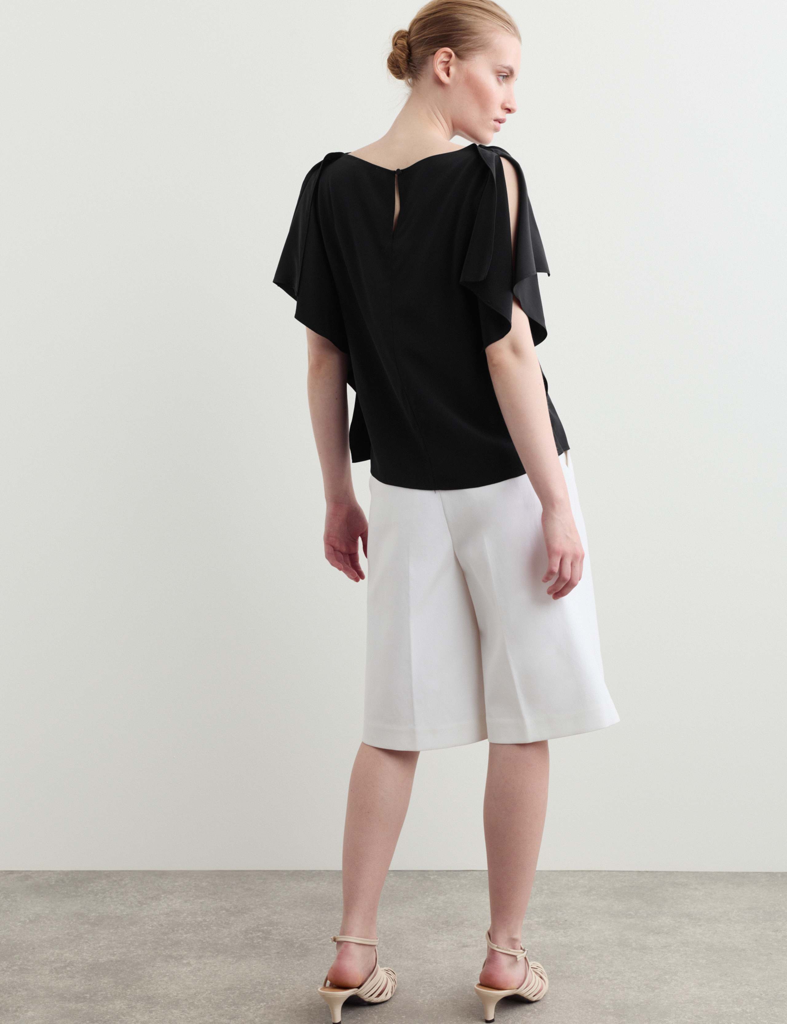 Pure Silk Slash Neck Top 6 of 6