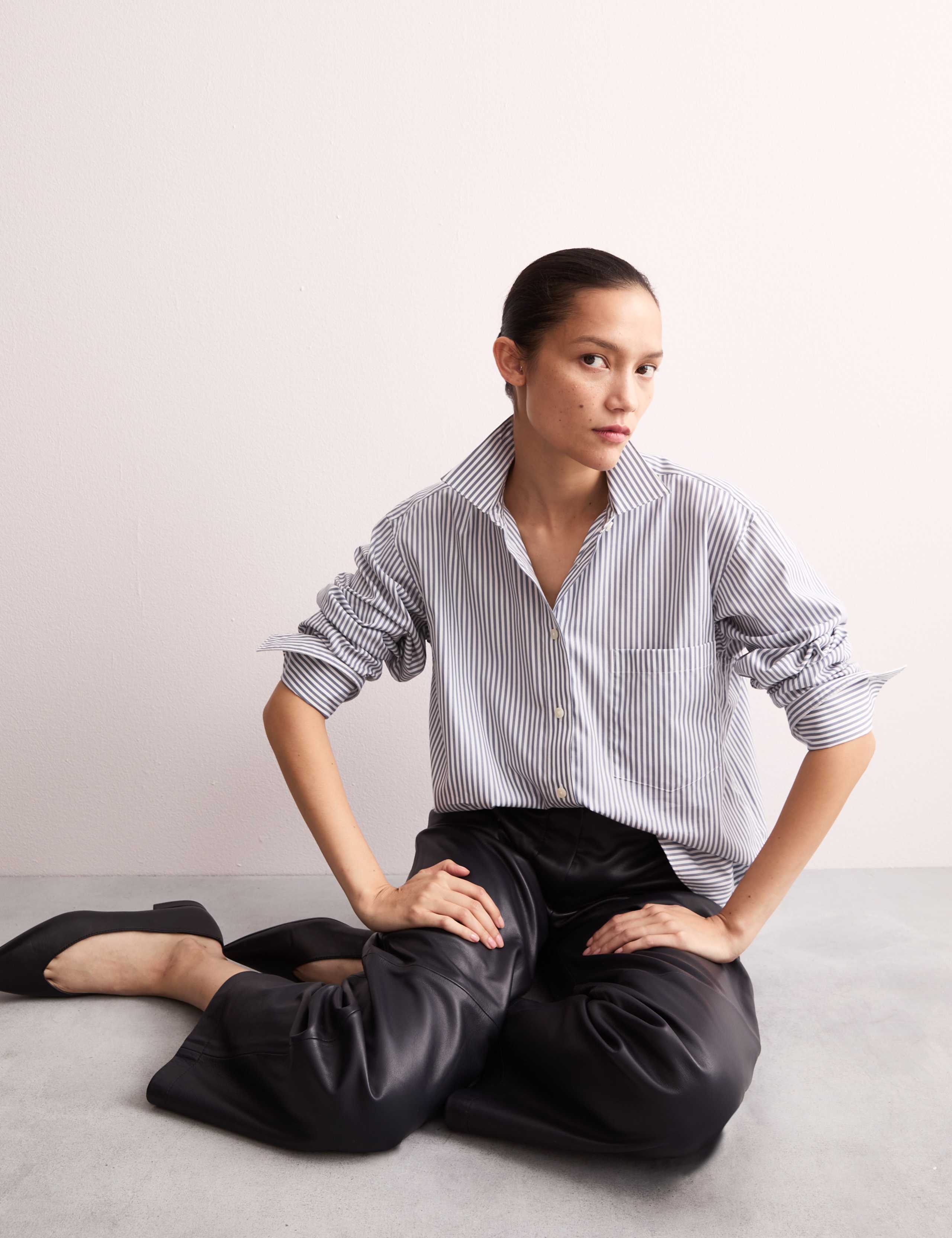 Pure Cotton Double Cuff Relaxed Shirt 1 of 8