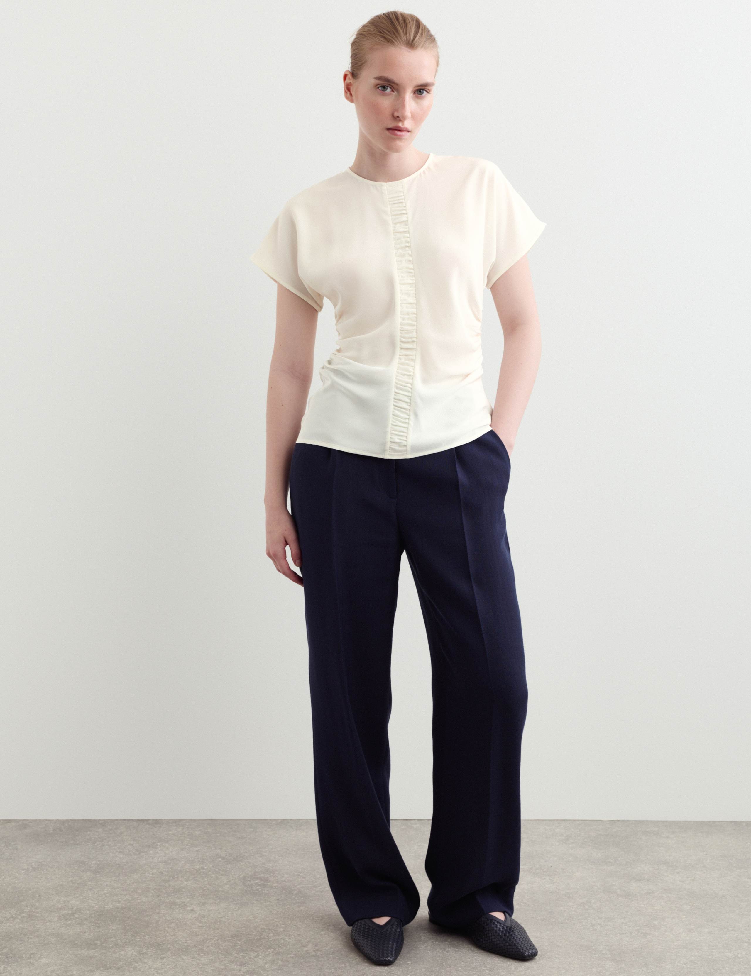 Pure Silk Ruched Shell Top 5 of 8