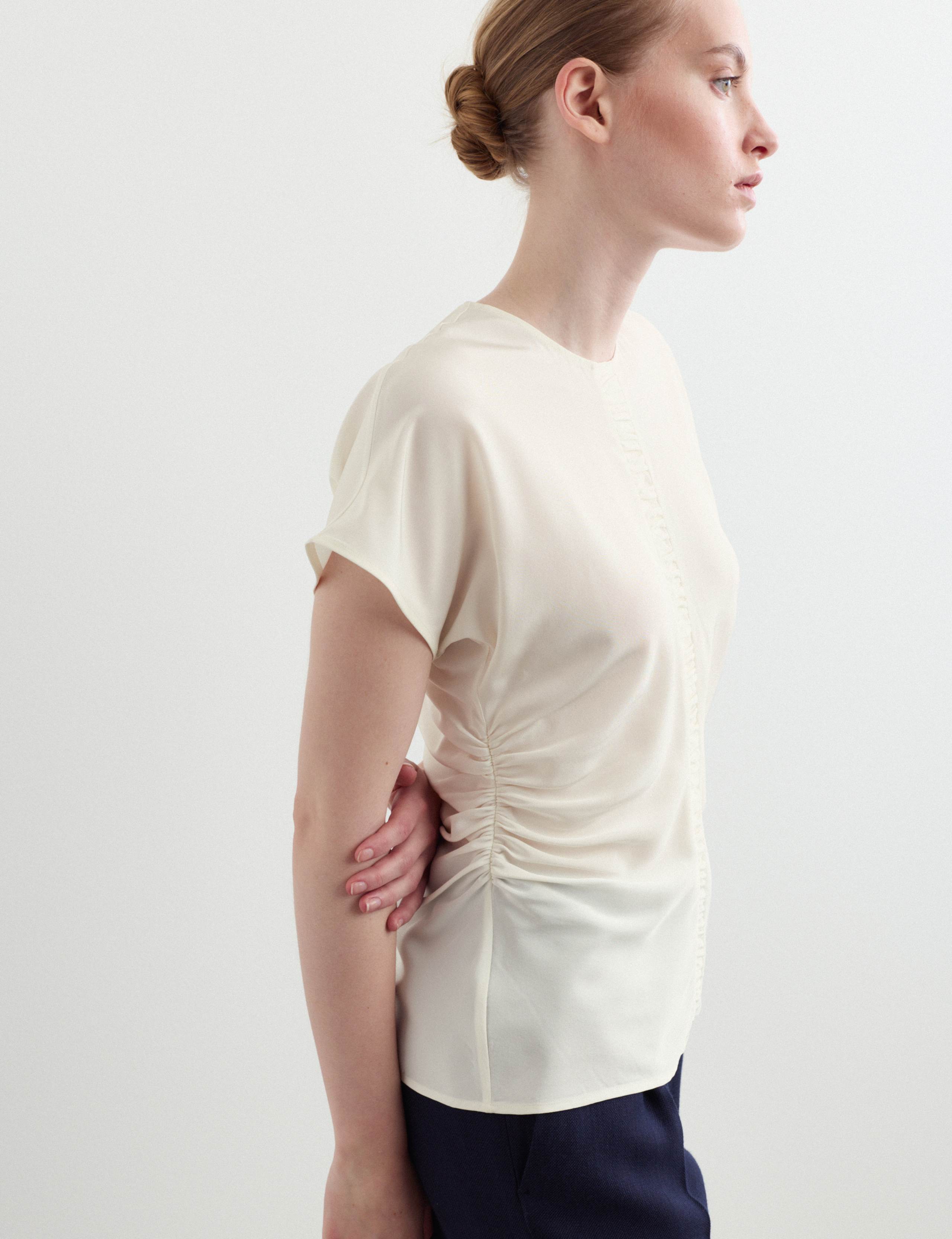 Pure Silk Ruched Shell Top 6 of 8