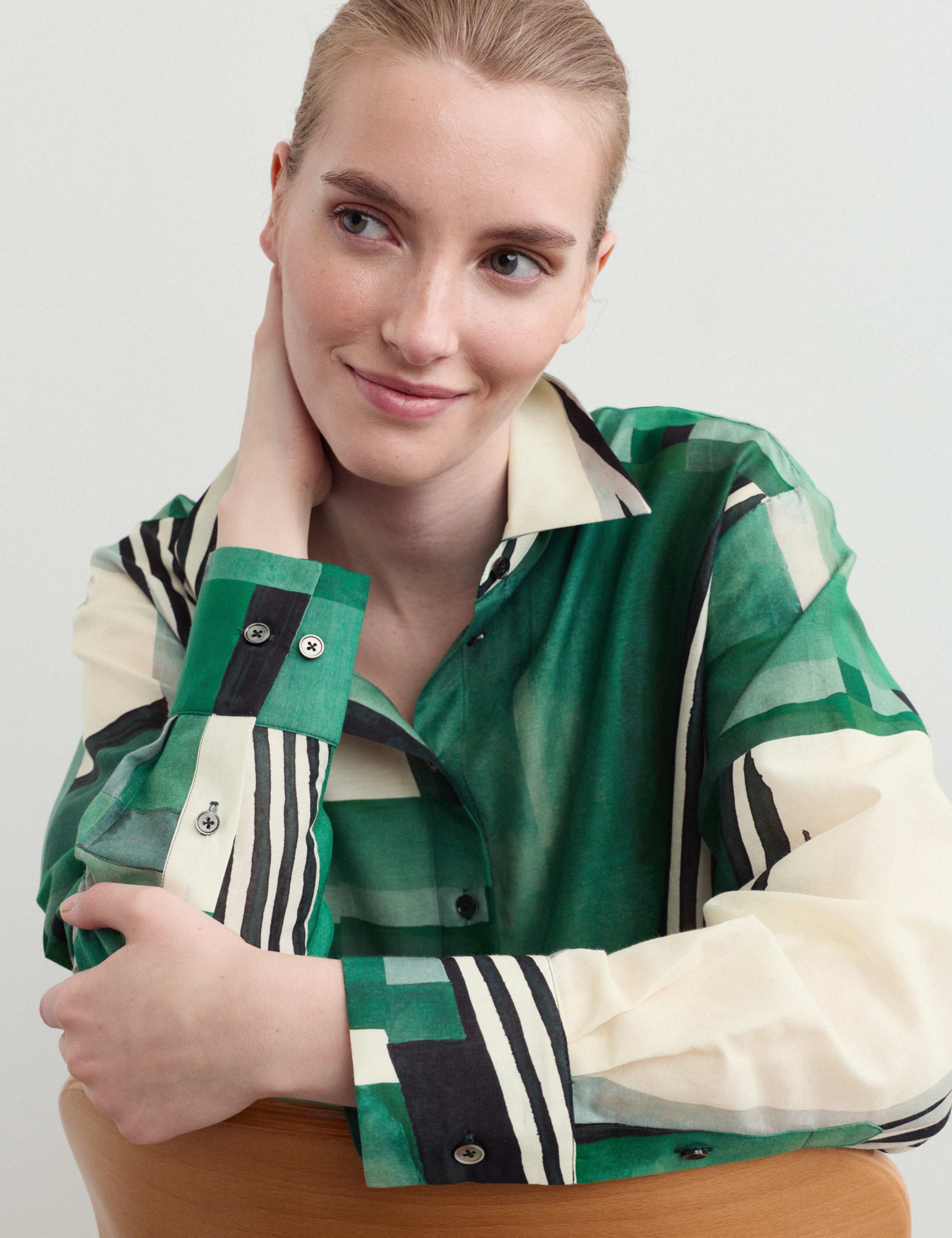 Cotton Rich Geometric Shirt 3 of 7