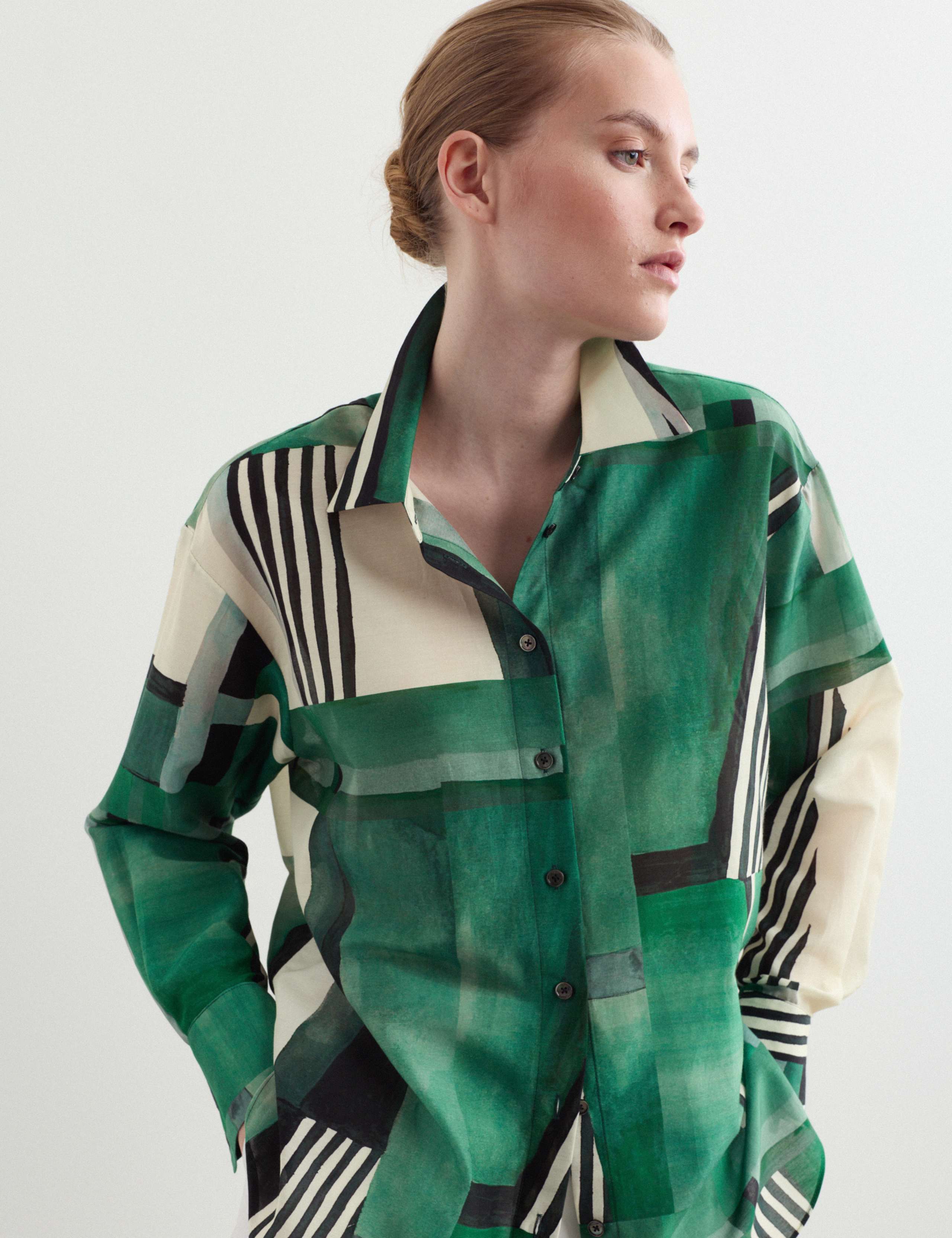 Cotton Rich Geometric Shirt 4 of 7