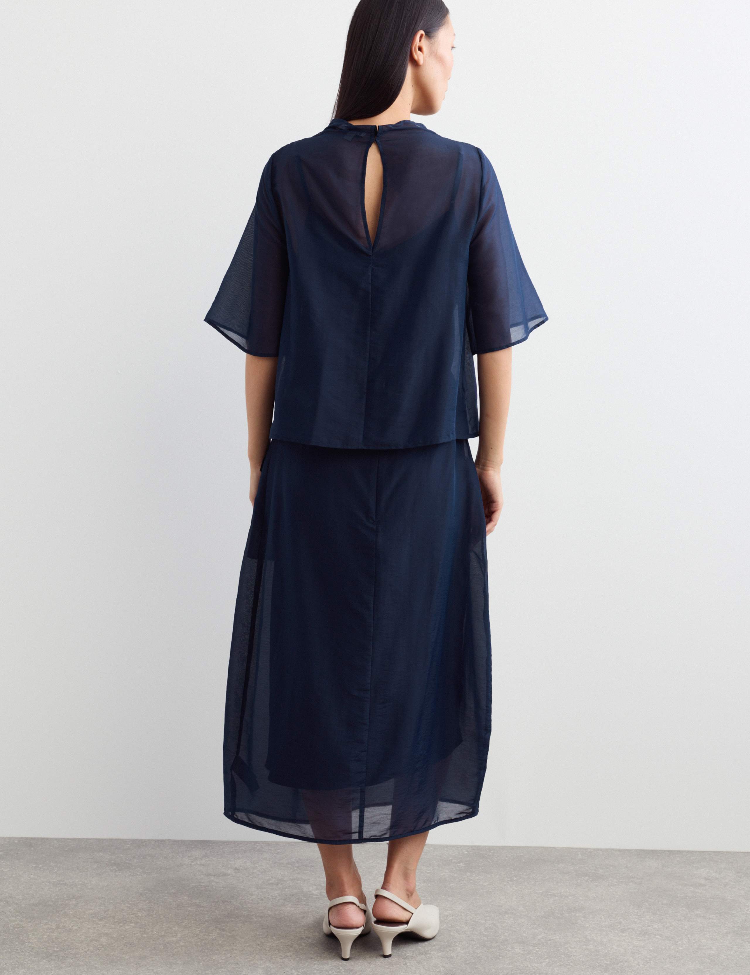 Organza Funnel Neck Top 6 of 7