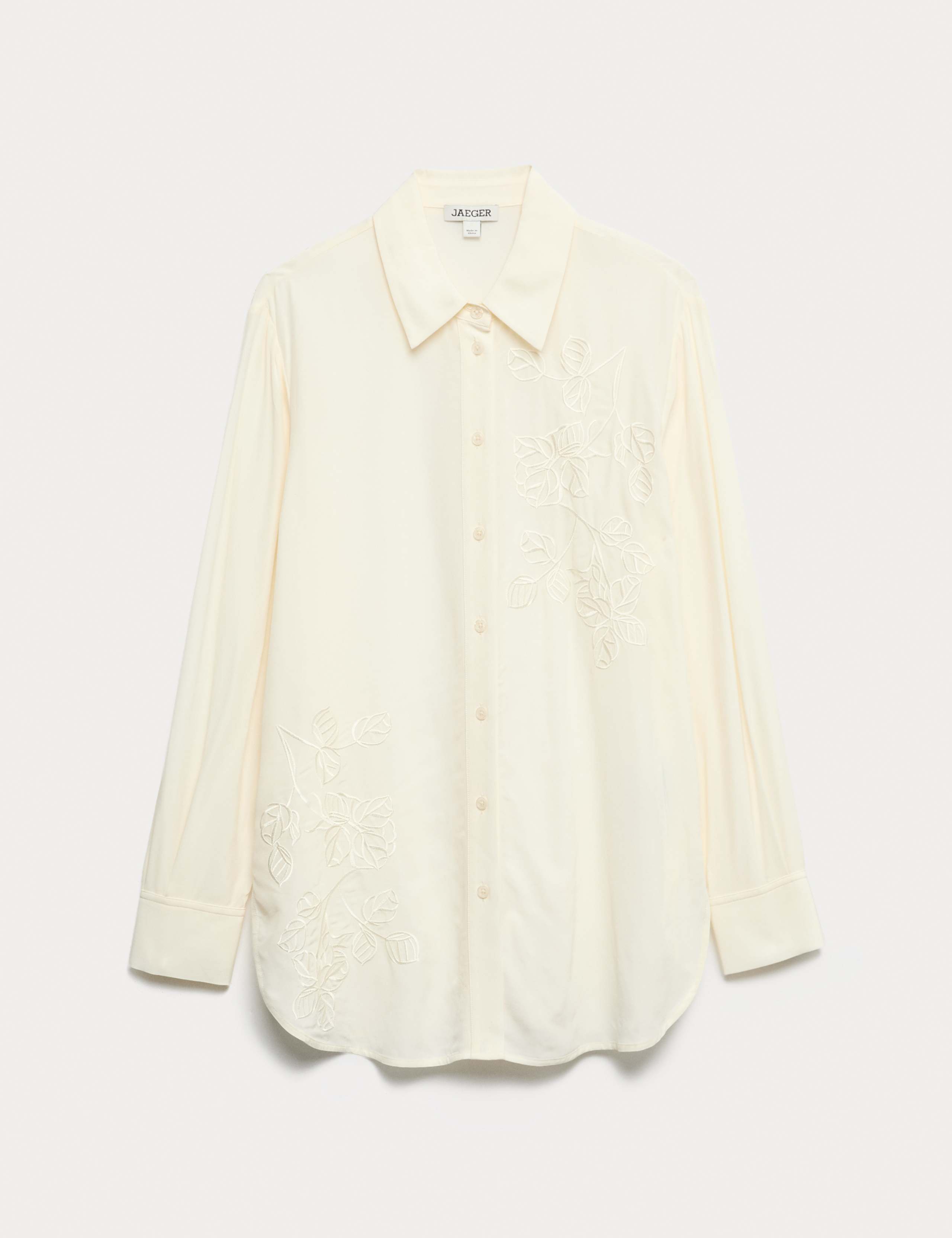 Longline Embroidered Collared Button Through Shirt 2 of 7