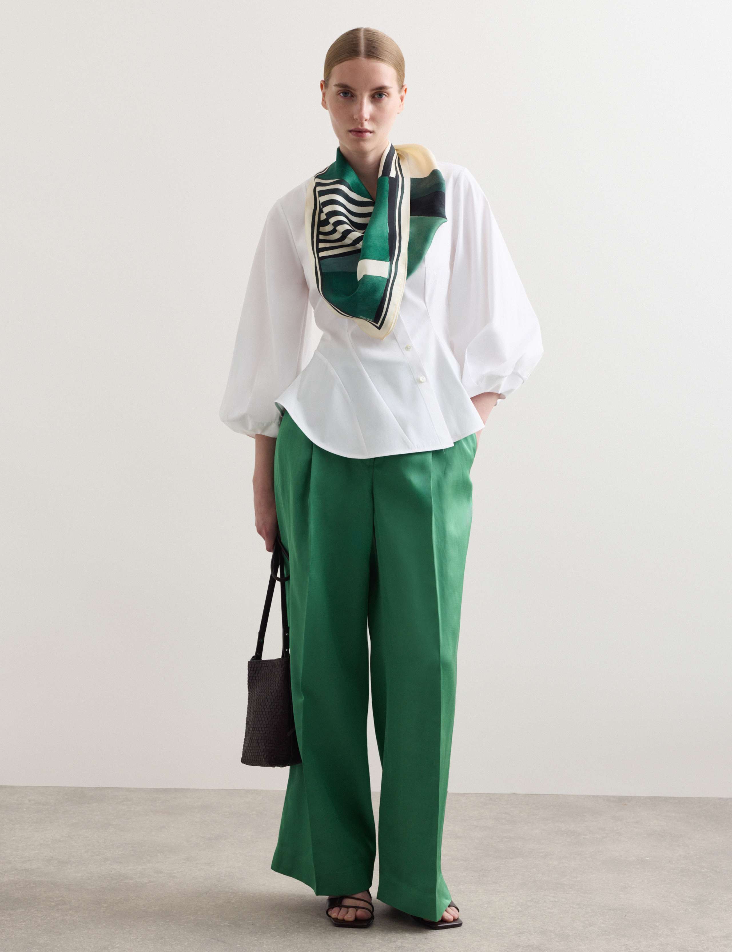 Pure Cotton V-Neck Button Through Blouse 3 of 7