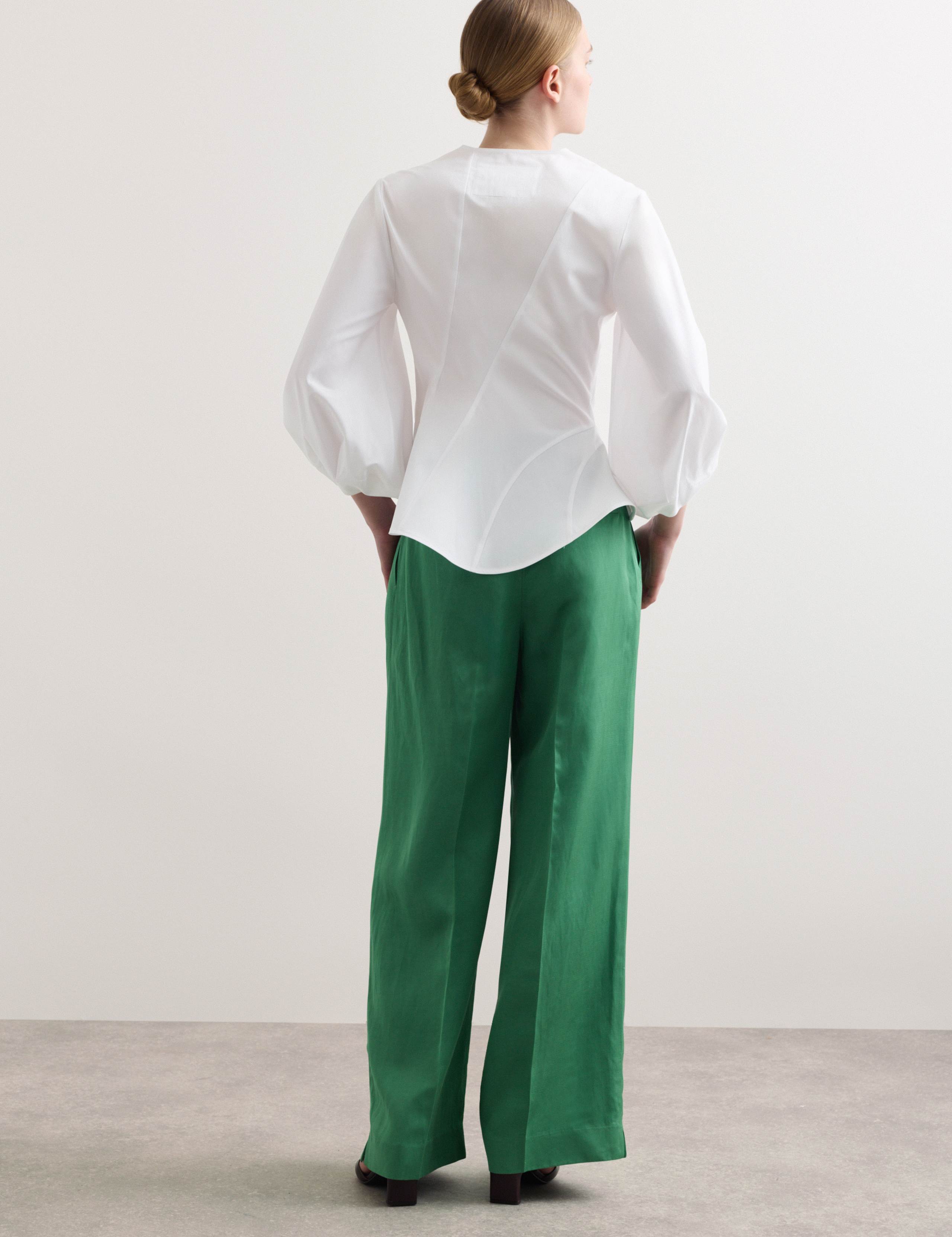 Pure Cotton V-Neck Button Through Blouse 7 of 7