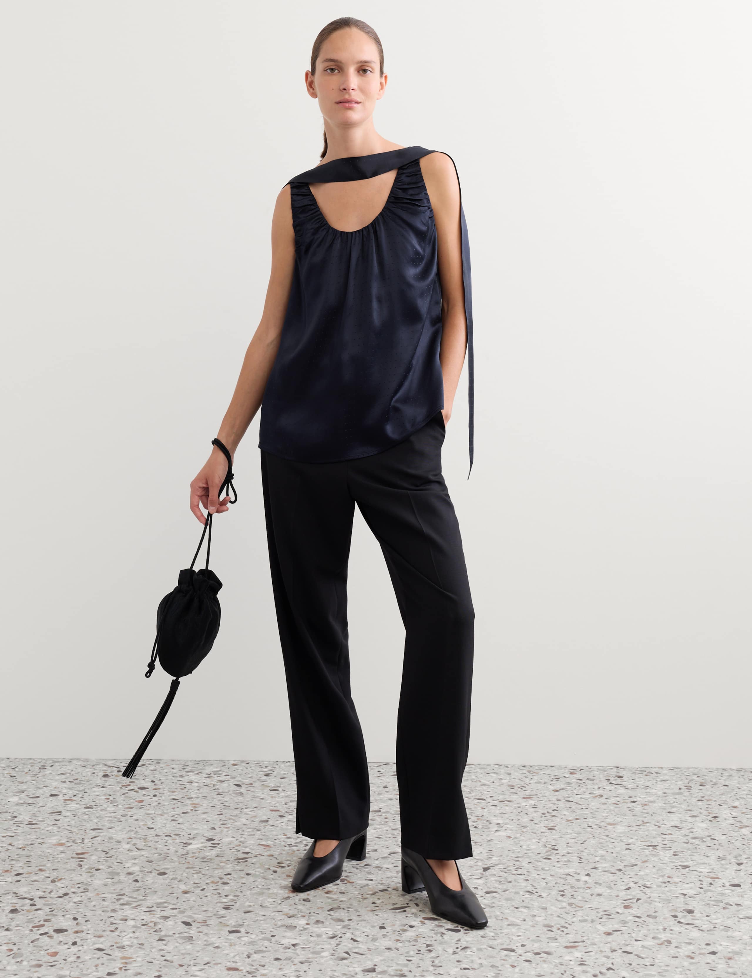Jacquard Scoop Neck Sleeveless Top 1 of 7