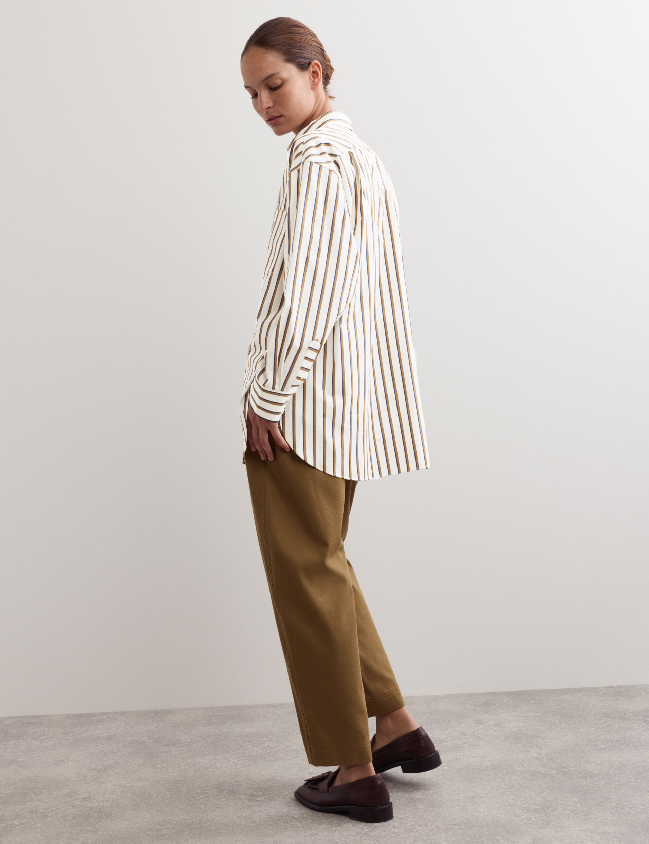 Striped Cotton Oversized Shirt 6 of 8