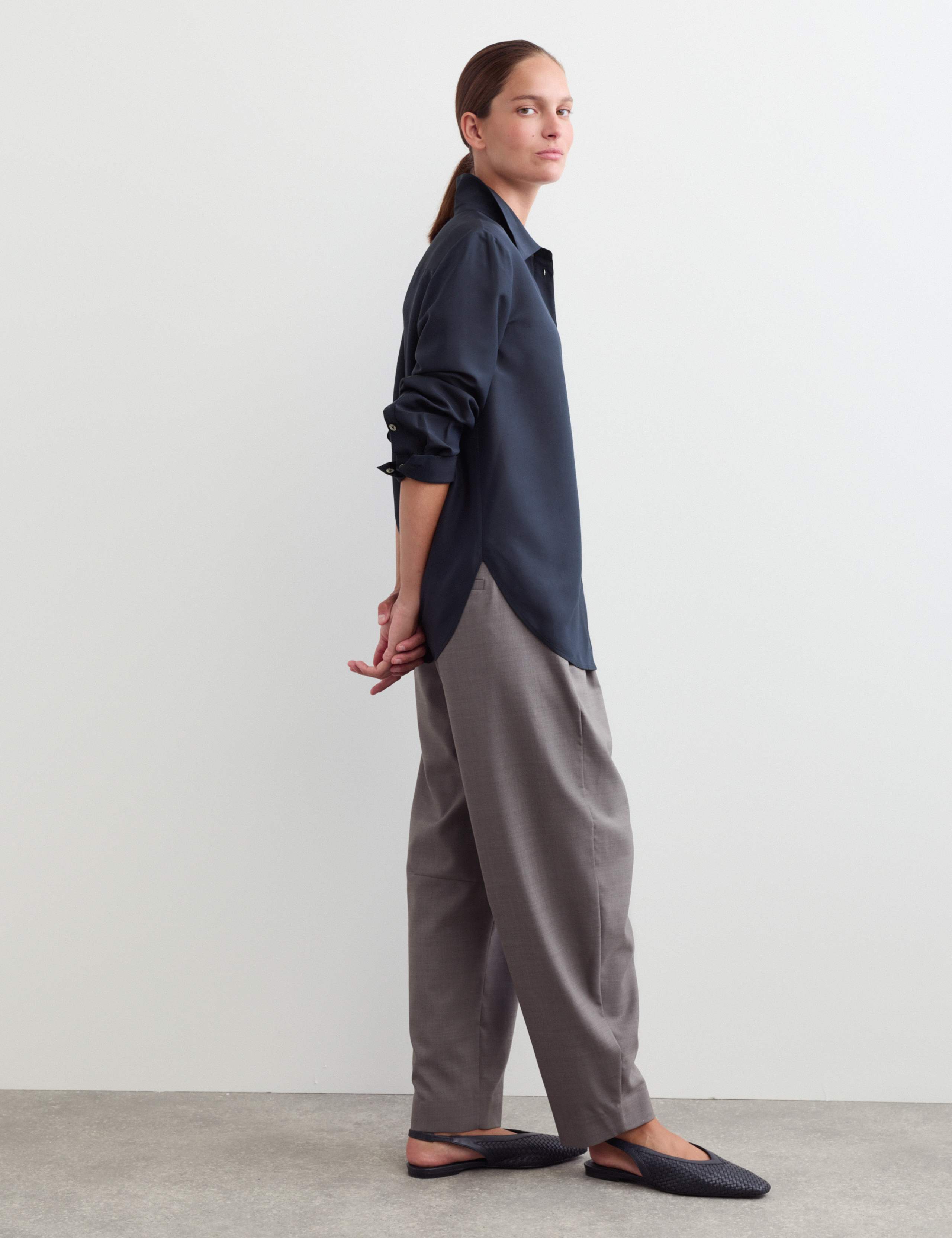 Lyocell Rich Shirt with Silk and Wool 6 of 7