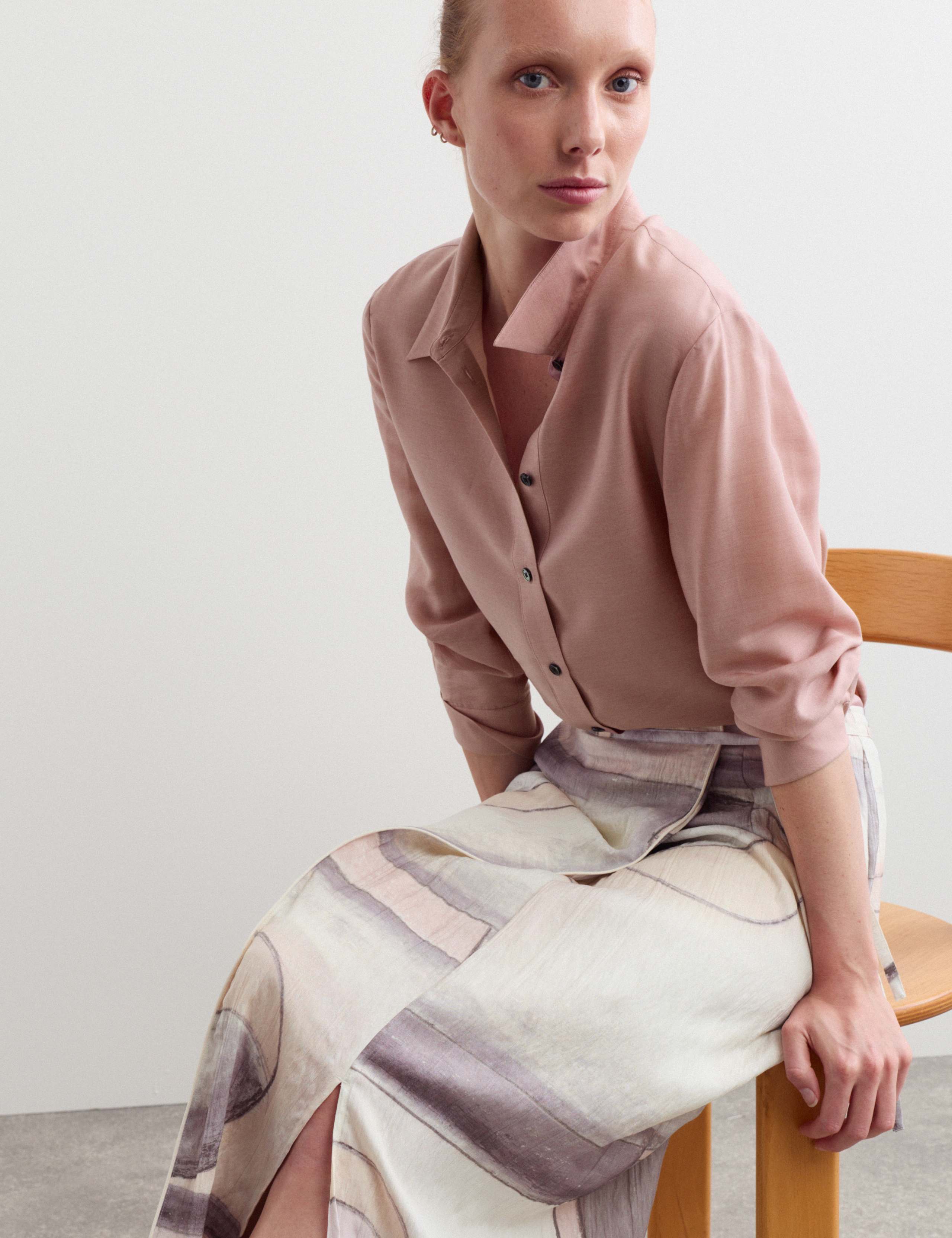 Lyocell Rich Shirt with Silk and Wool 4 of 6