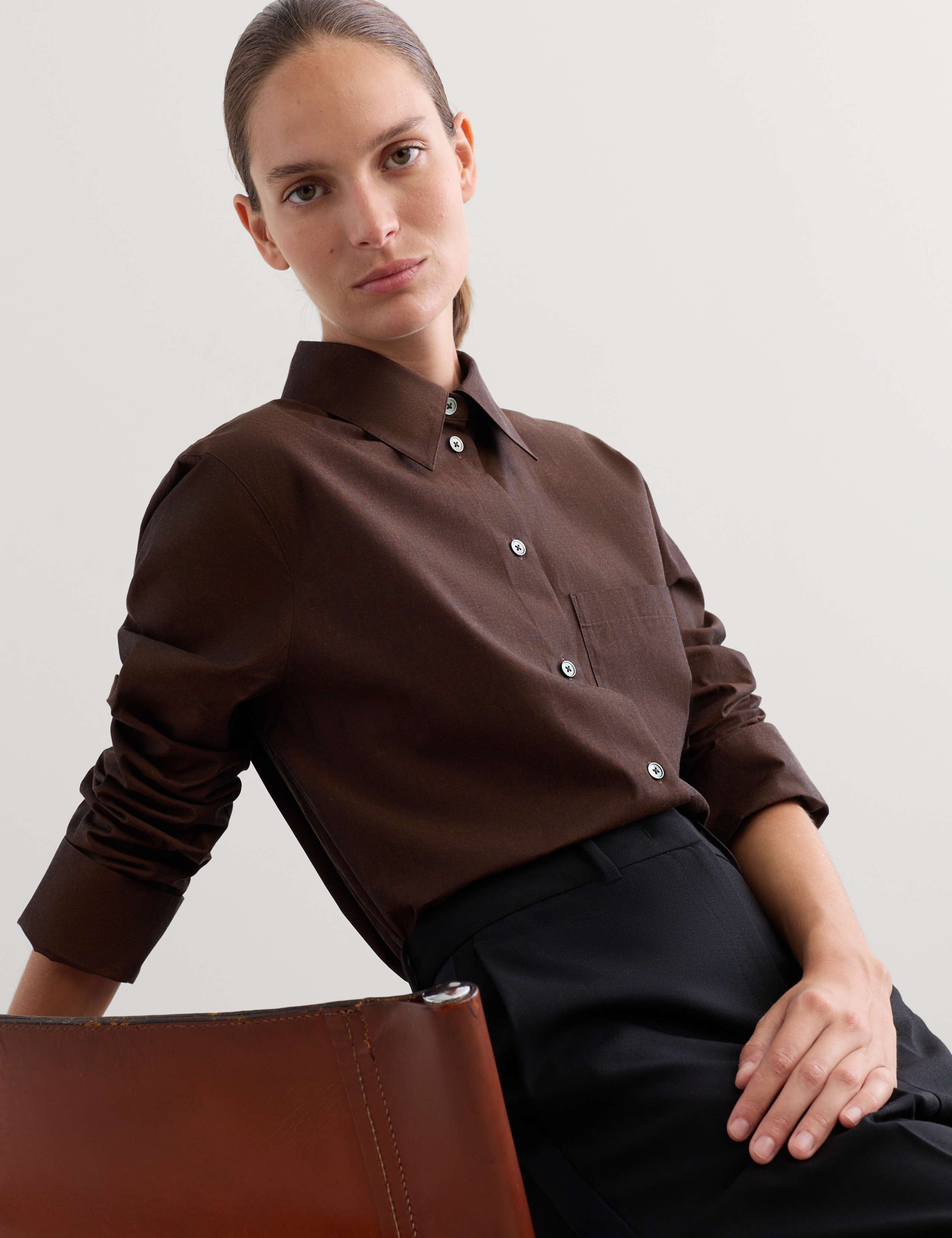 Pure Cotton Colour Block Collared Shirt 3 of 6