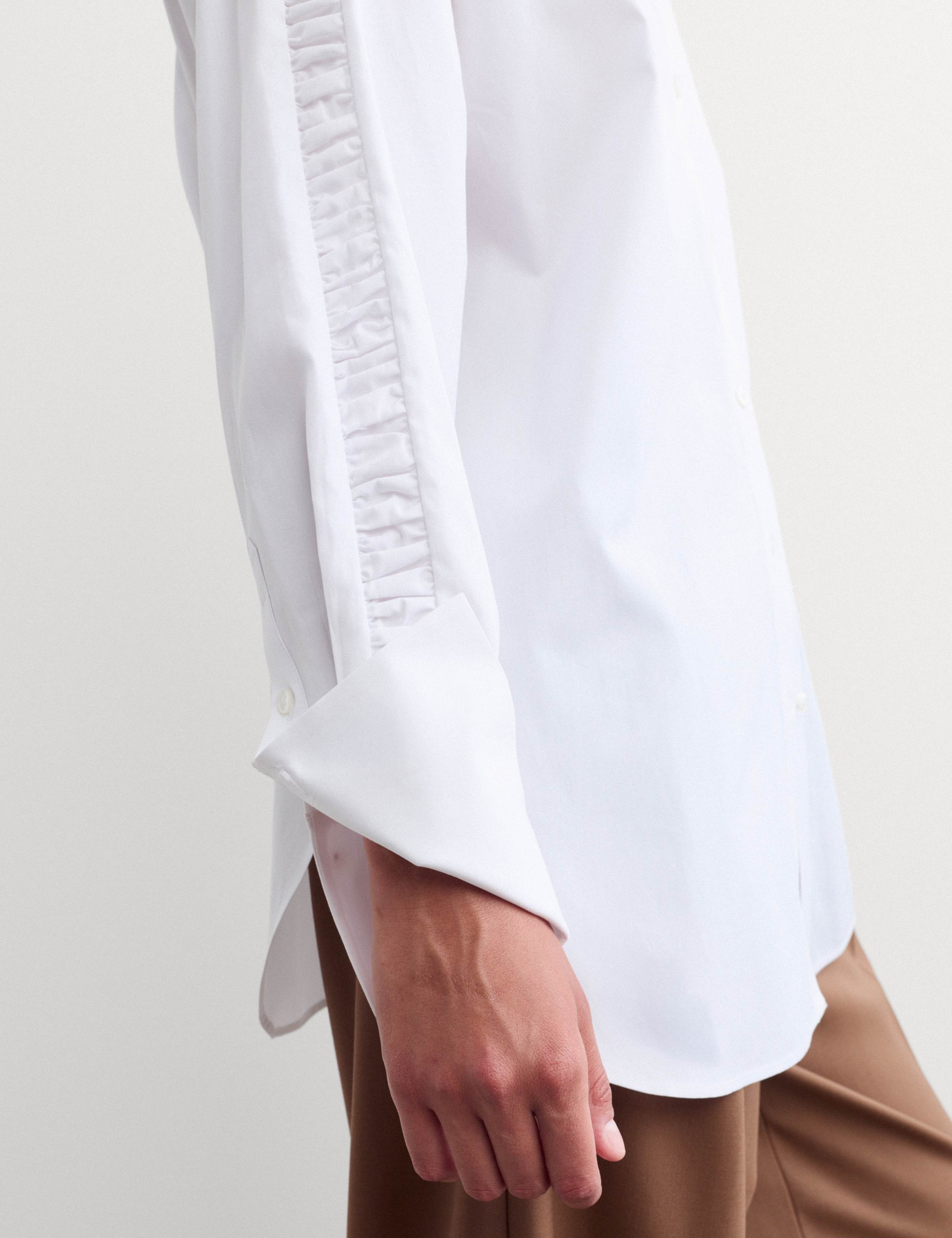 Pure Cotton Ruffle Detail Relaxed Shirt 4 of 7