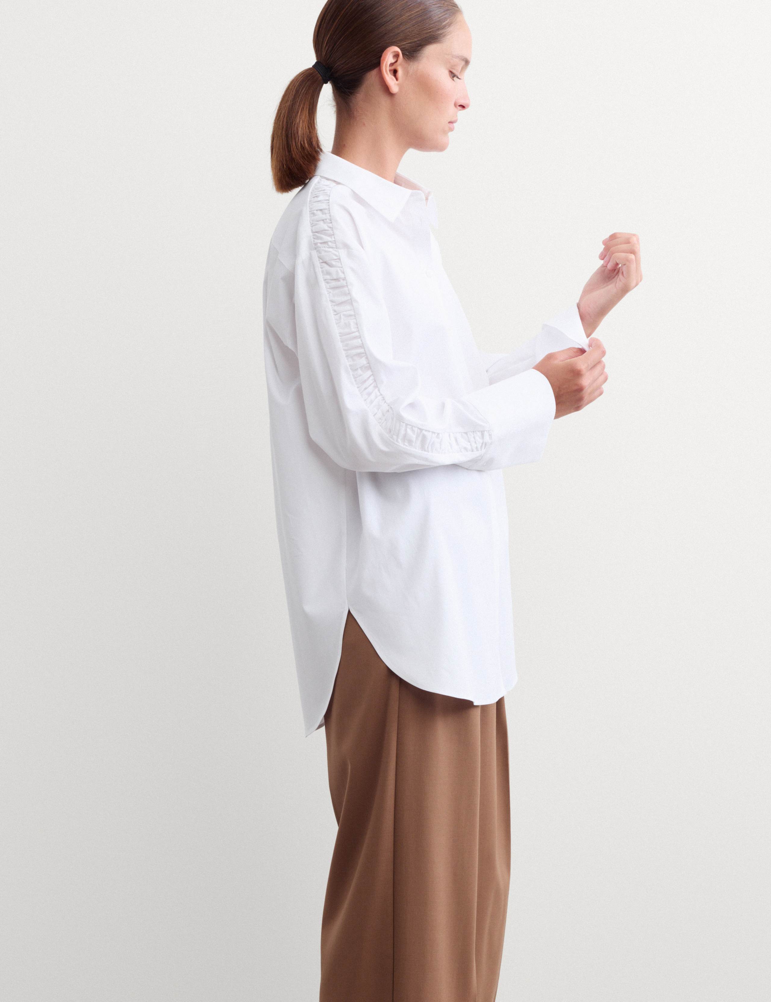 Pure Cotton Ruffle Detail Relaxed Shirt 6 of 7