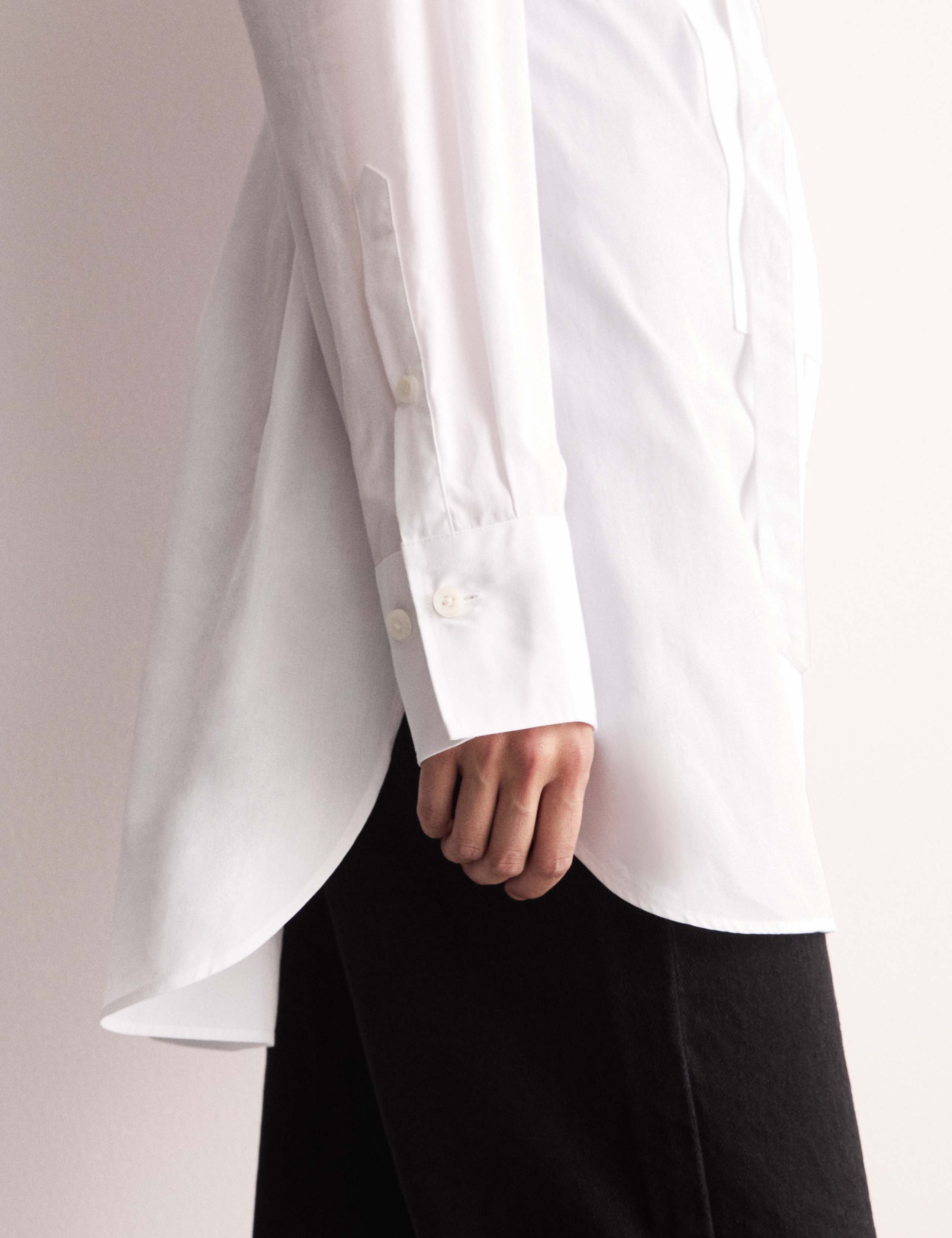 Pure Cotton Tie Front Longline Shirt 3 of 8