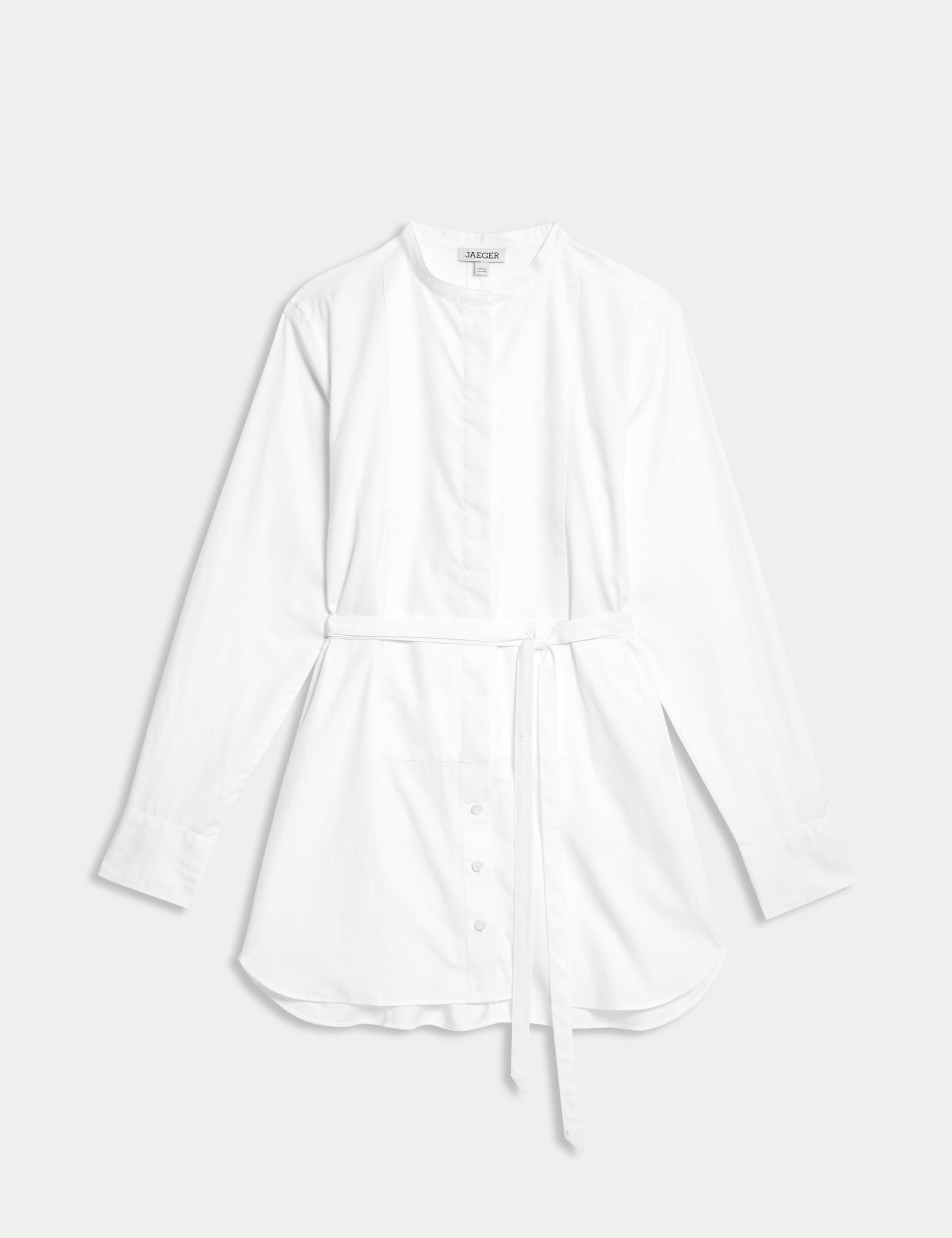 Pure Cotton Tie Front Longline Shirt 2 of 8