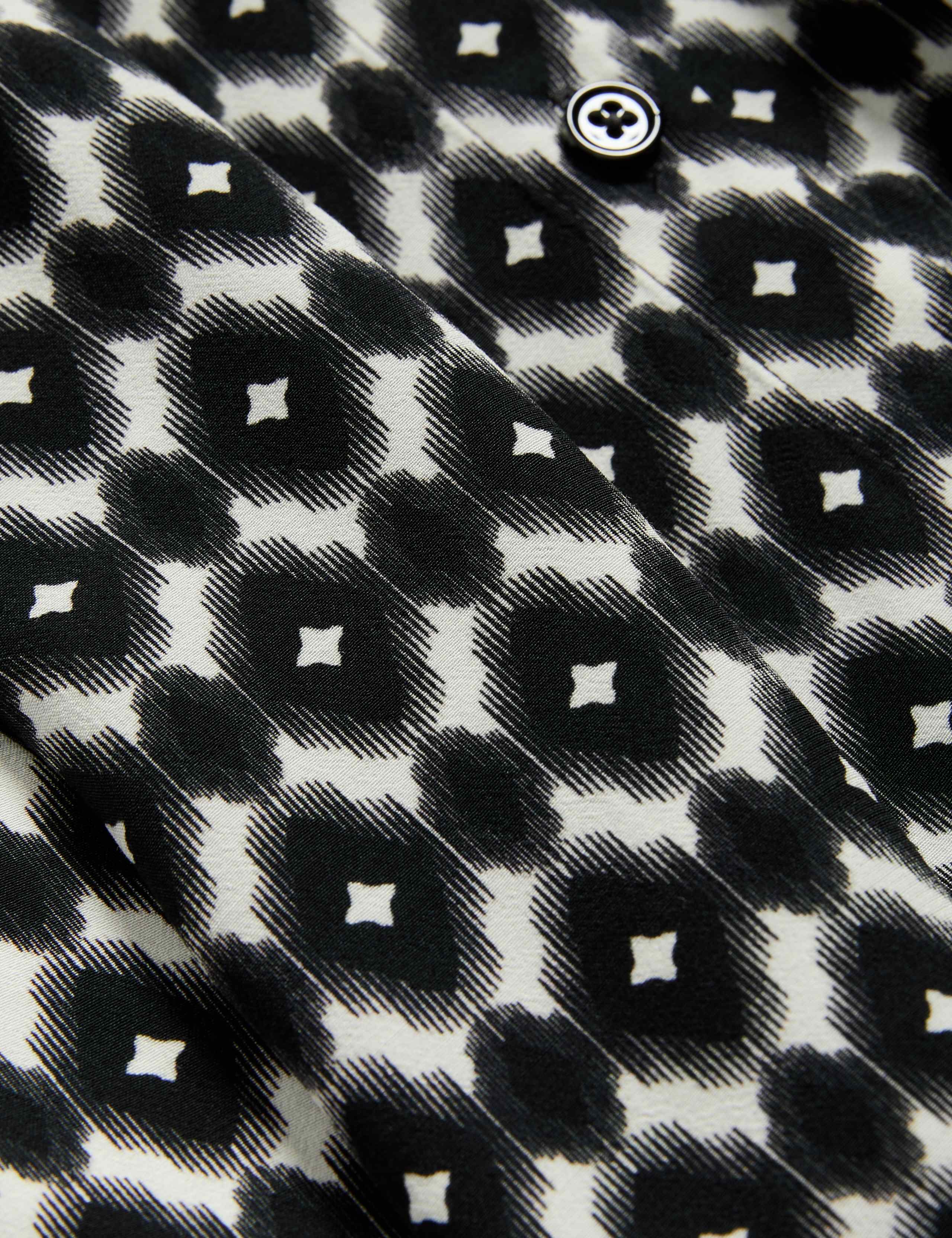 Geometric Print Button Through Blouse 7 of 7