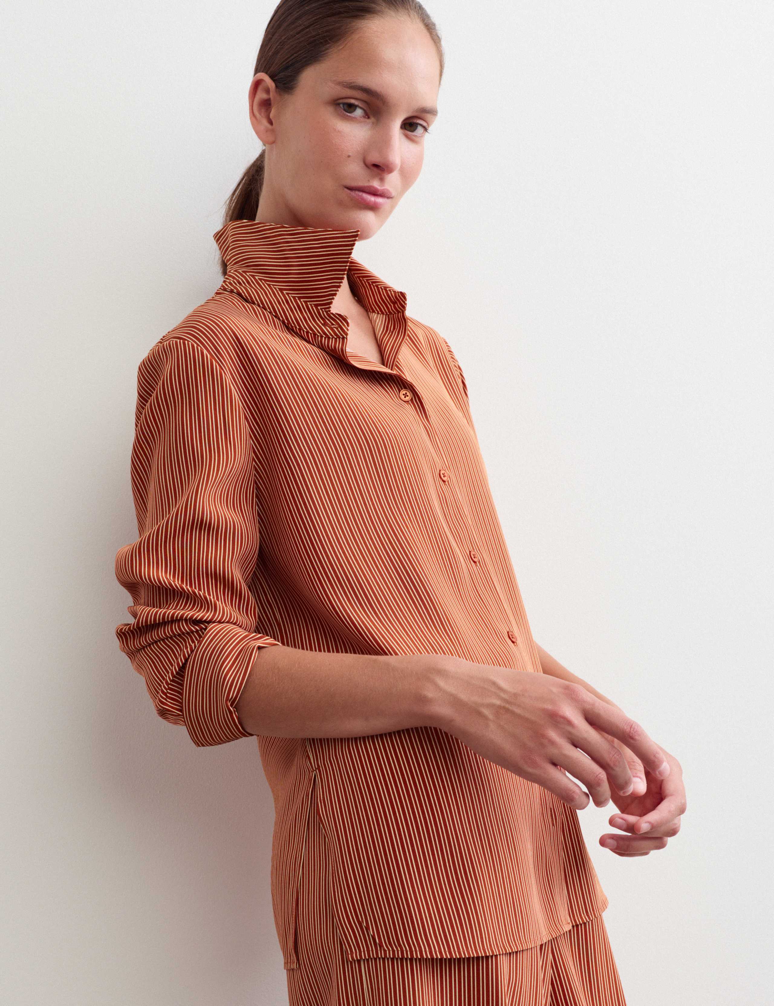 Pure Silk Striped Shirt 4 of 7