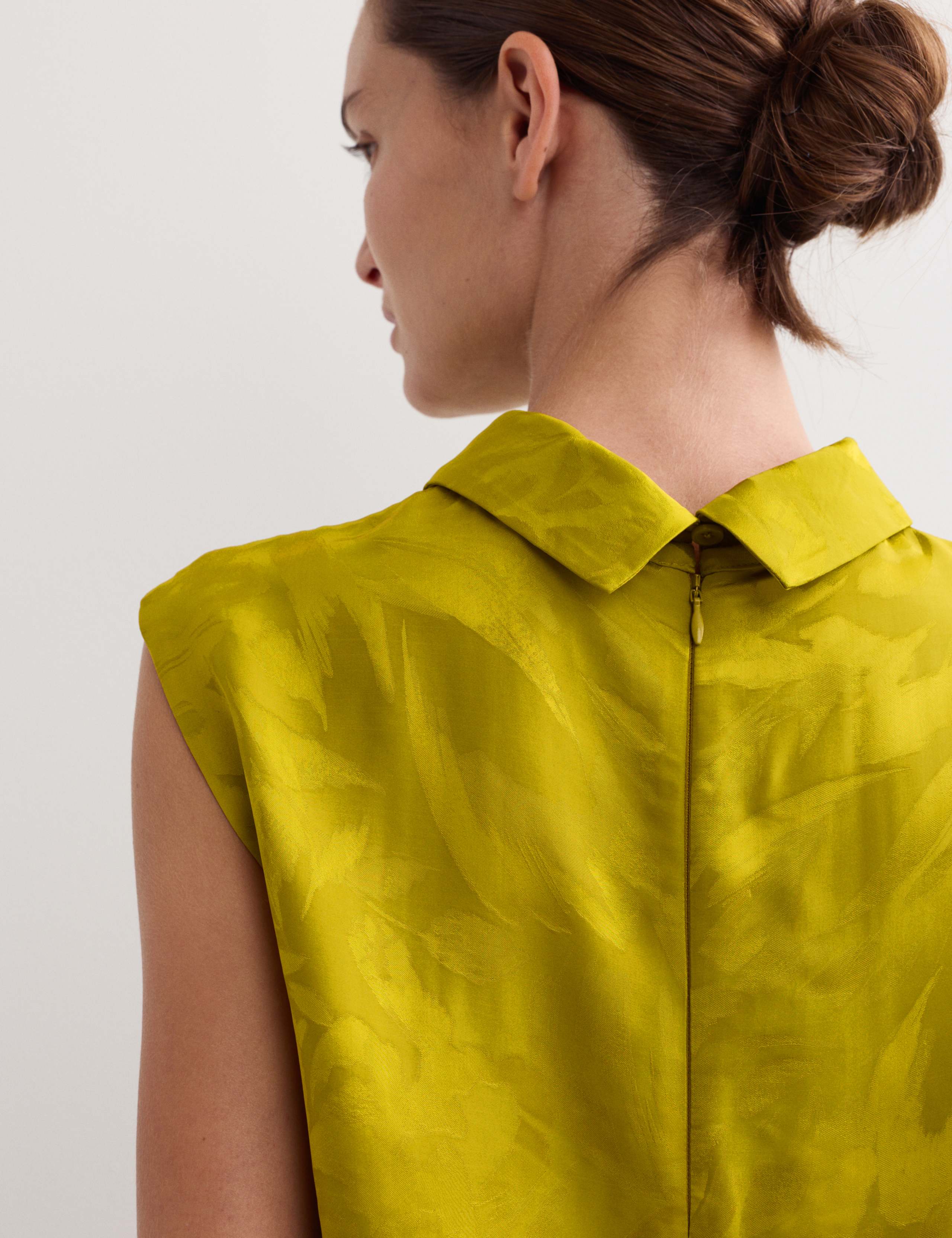 Avocado Jacquard Capped Sleeve Top Co-ord 5 of 8