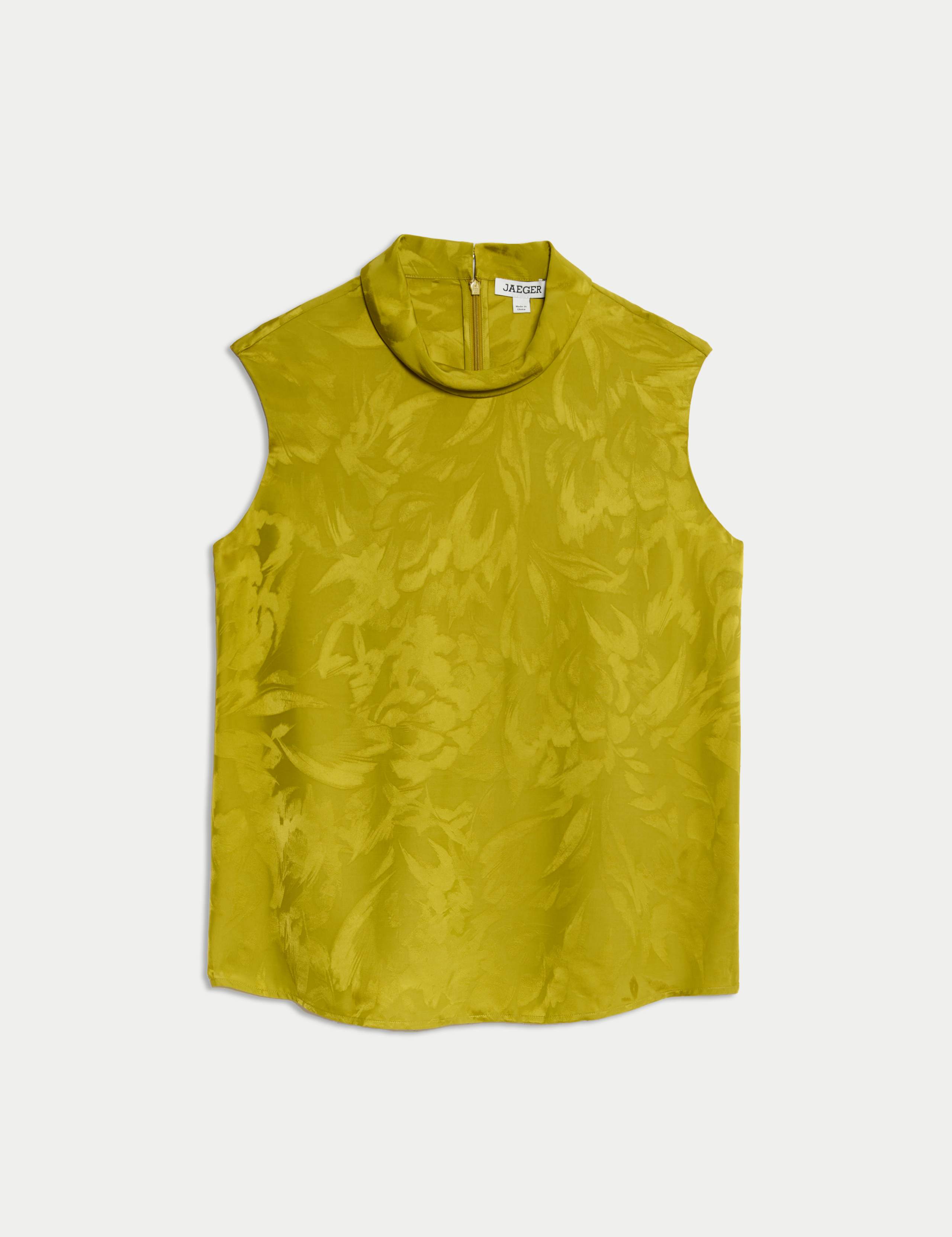 Avocado Jacquard Capped Sleeve Top Co-ord 2 of 8