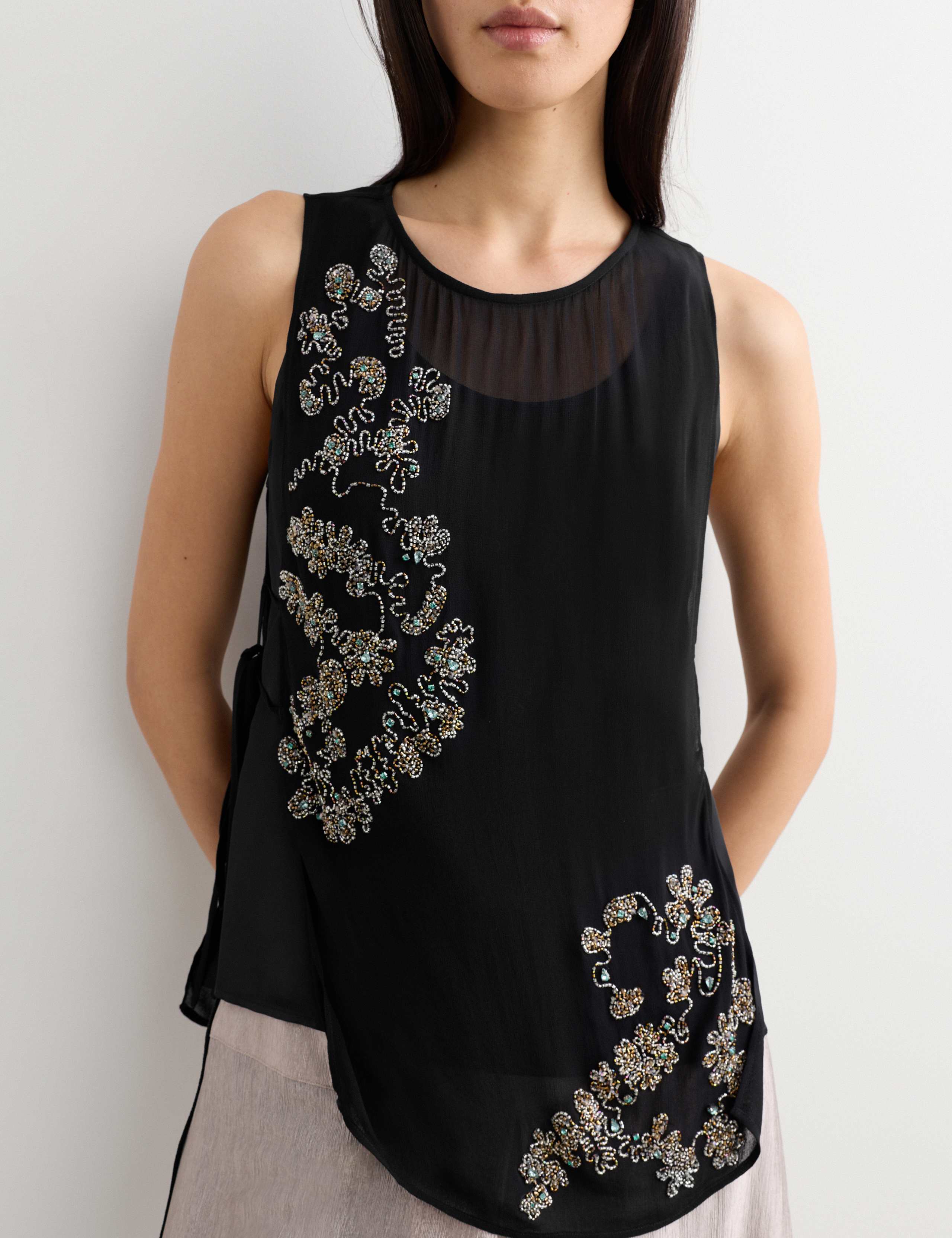 Sheer Embellished Tabard with Cami 4 of 7