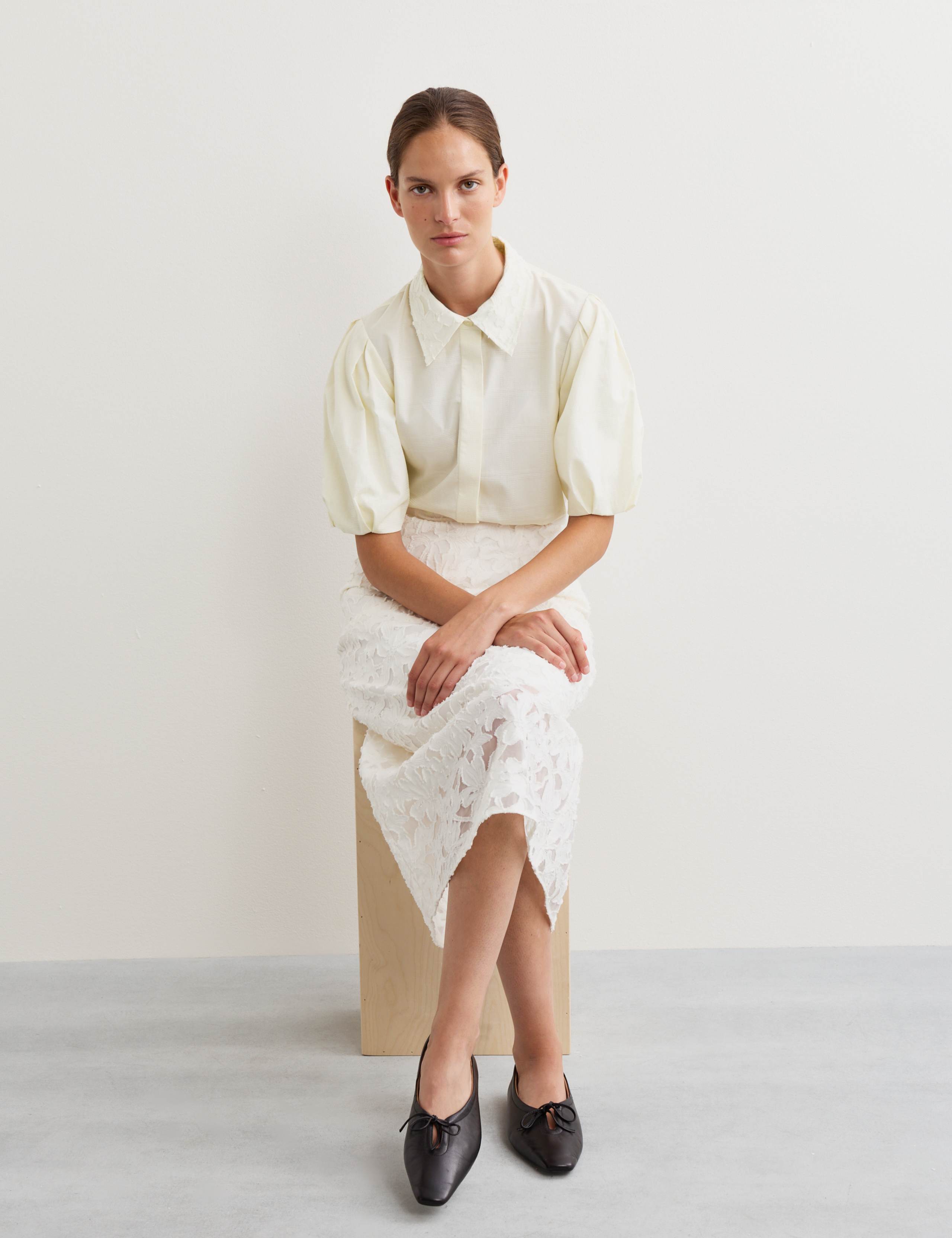 Pure Cotton Collared Textured Laced Shirt 4 of 8
