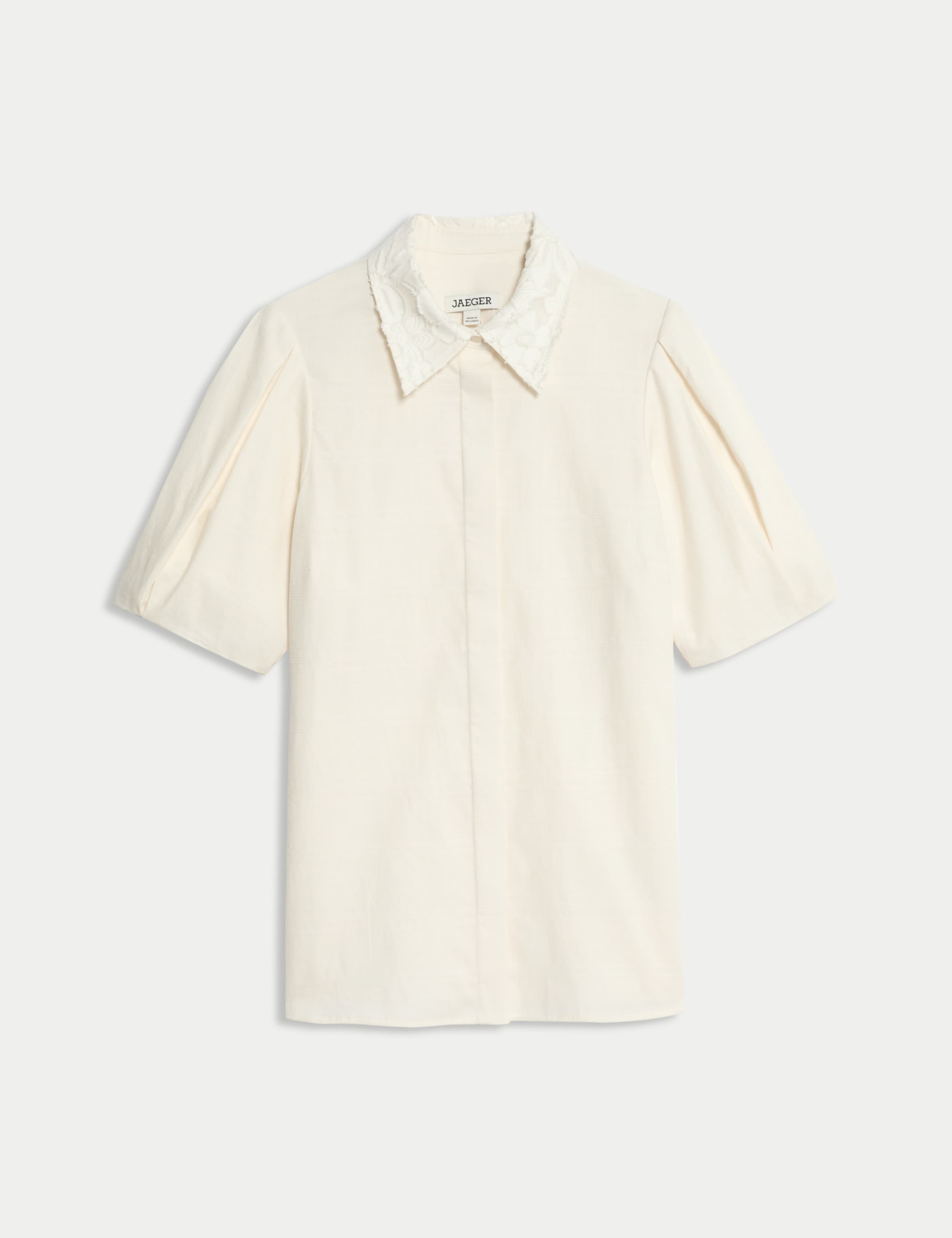 Pure Cotton Collared Textured Laced Shirt 2 of 8