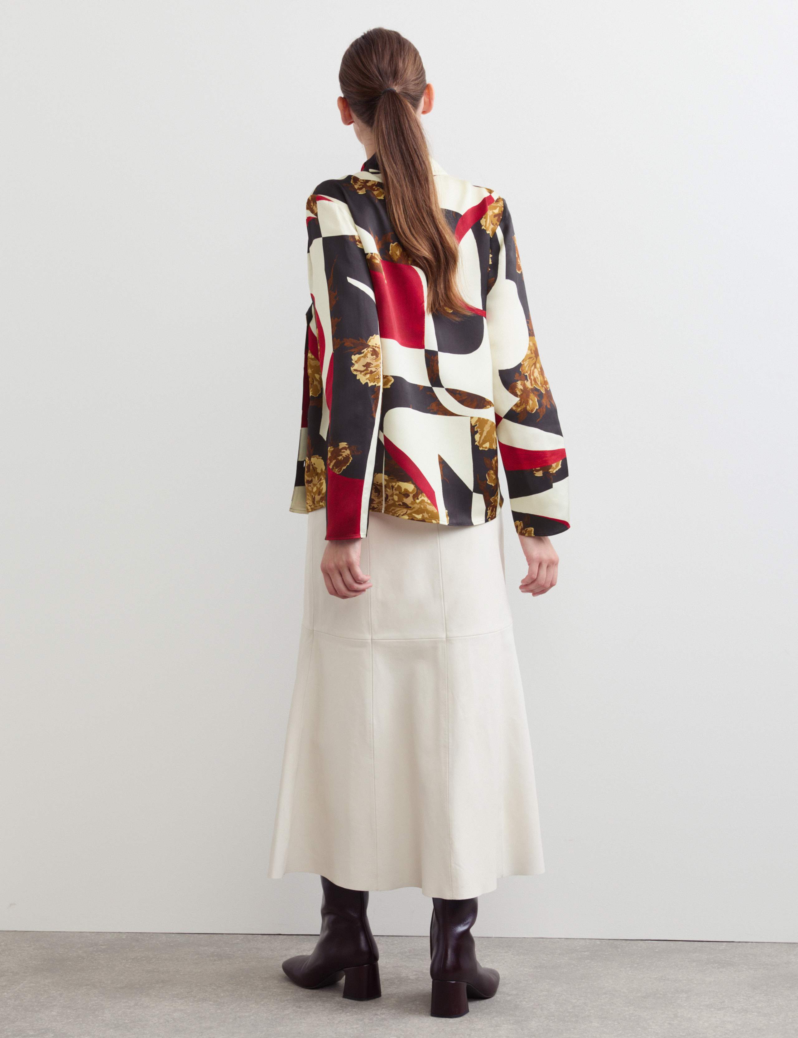 Floral High Neck Button Detail Blouse 7 of 7