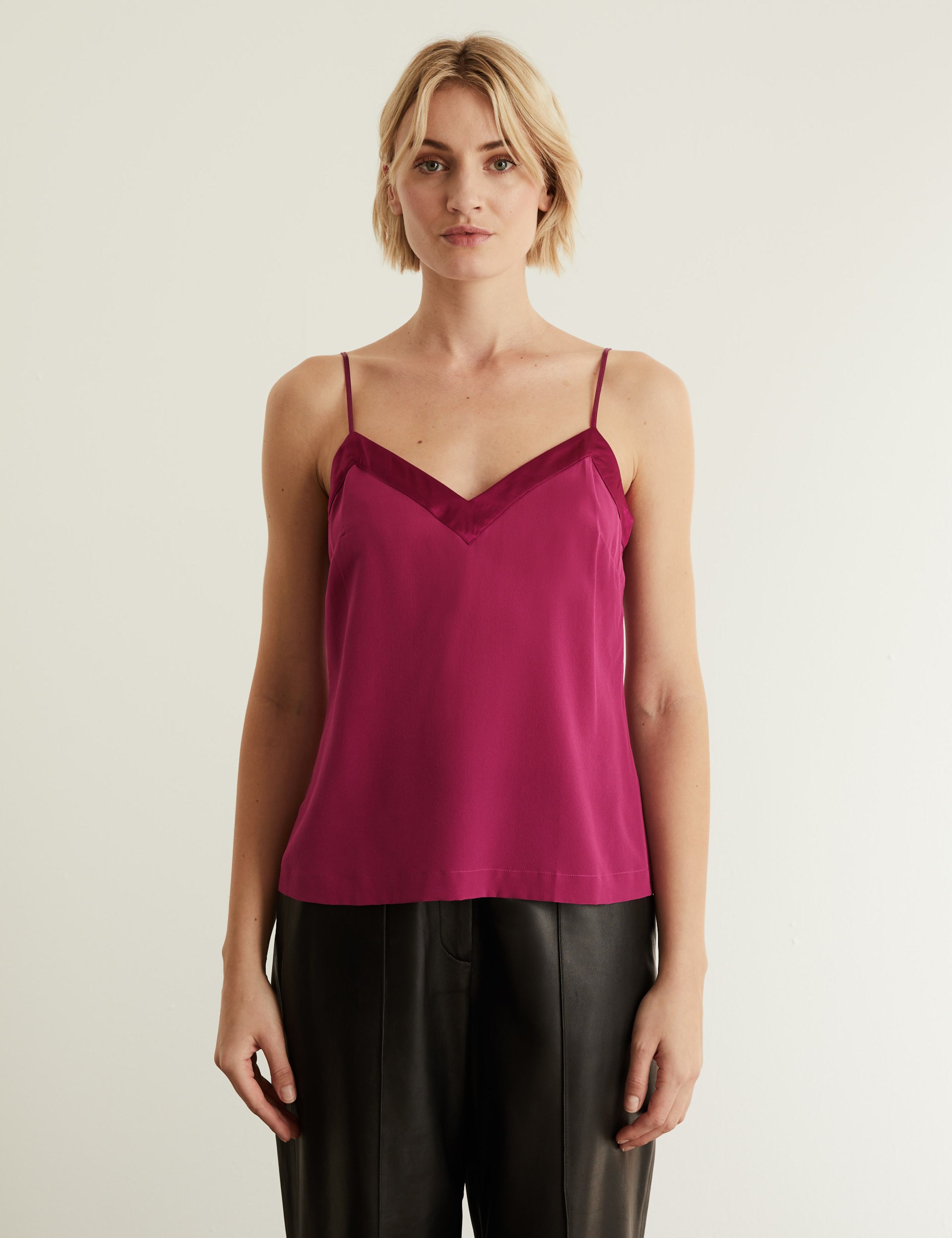 Pure Silk V-Neck Cami Top 3 of 7