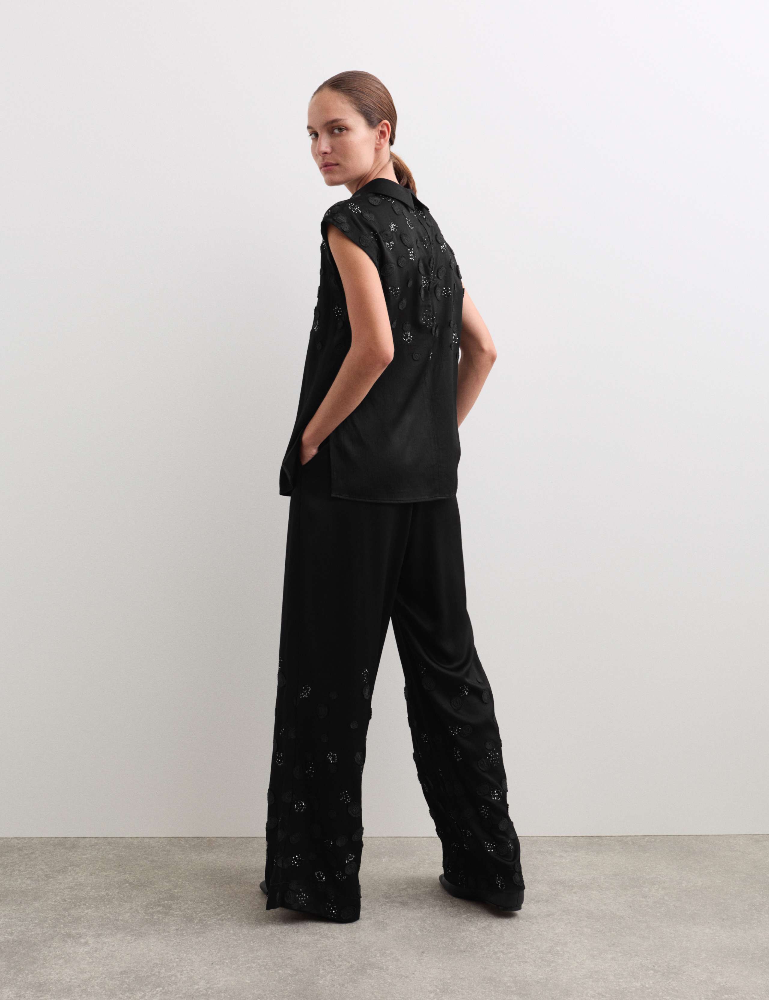 Embellished Funnel Neck Top 4 of 5