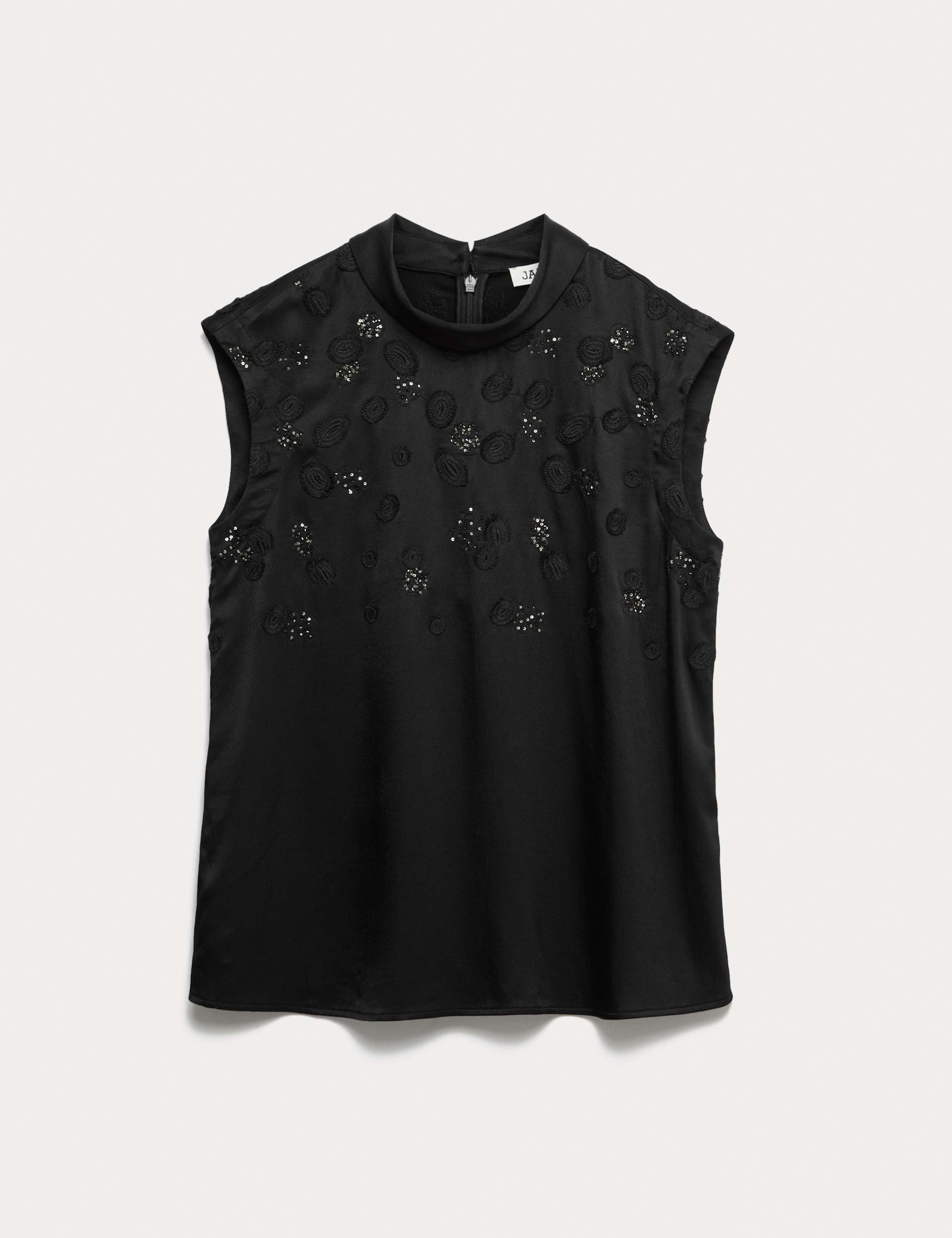 Embellished Funnel Neck Top 2 of 5