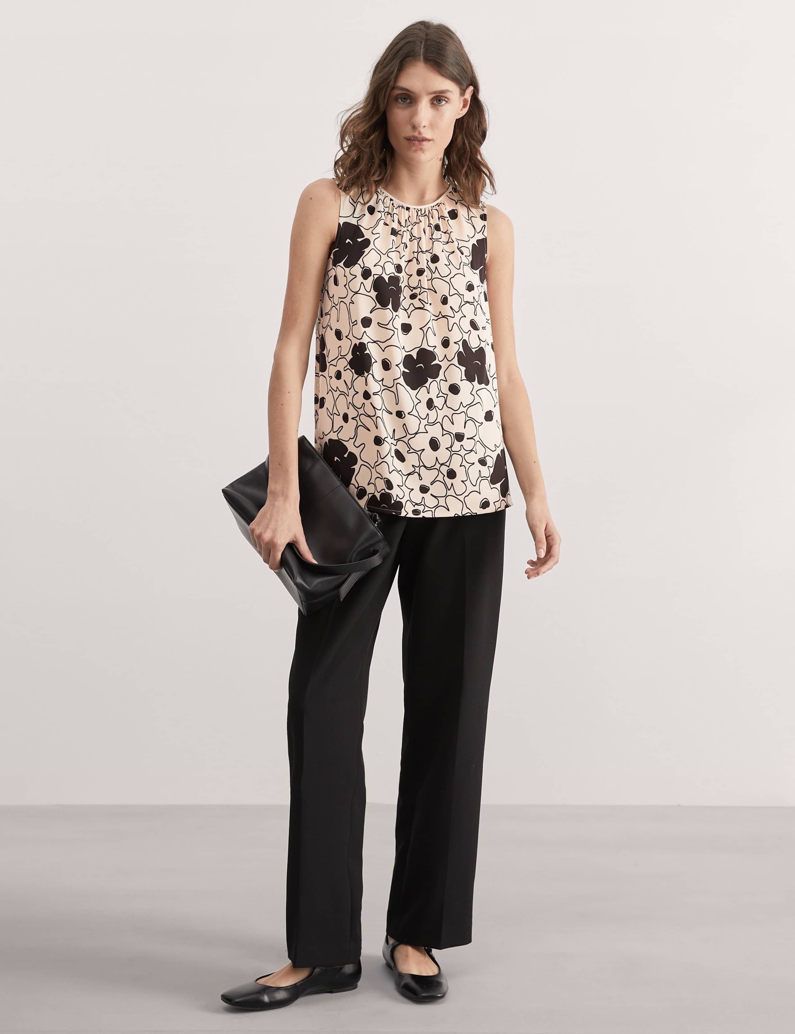 Silk Rich Printed Crew neck Top 3 of 6