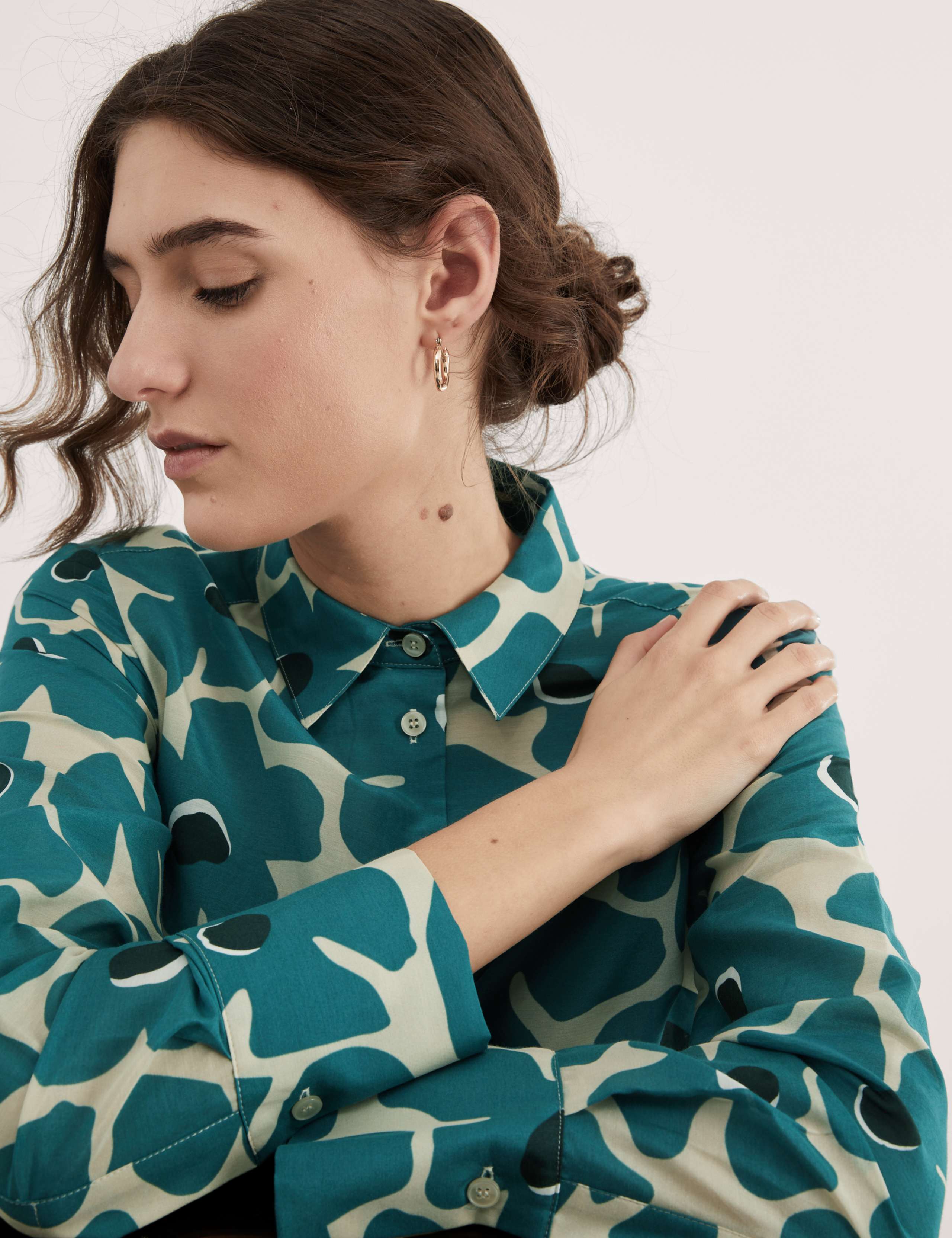 Silk Blend Floral Shirt 4 of 5